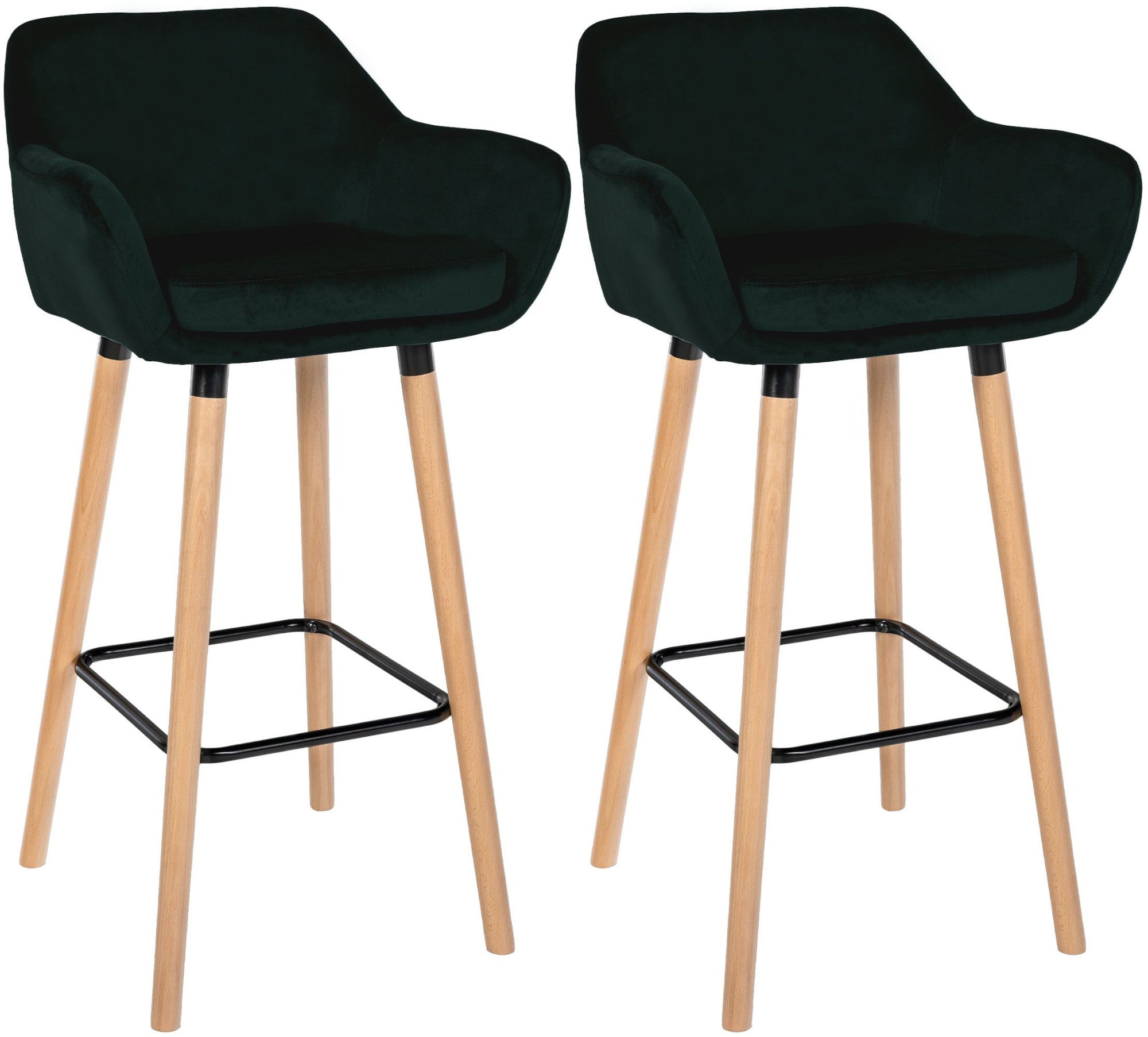 Set van 2 barkrukken Grant fluweel