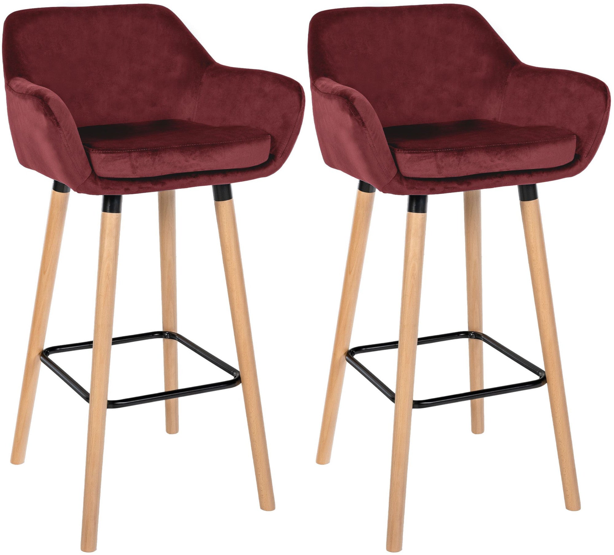 2er Set Barhocker Grant Samt