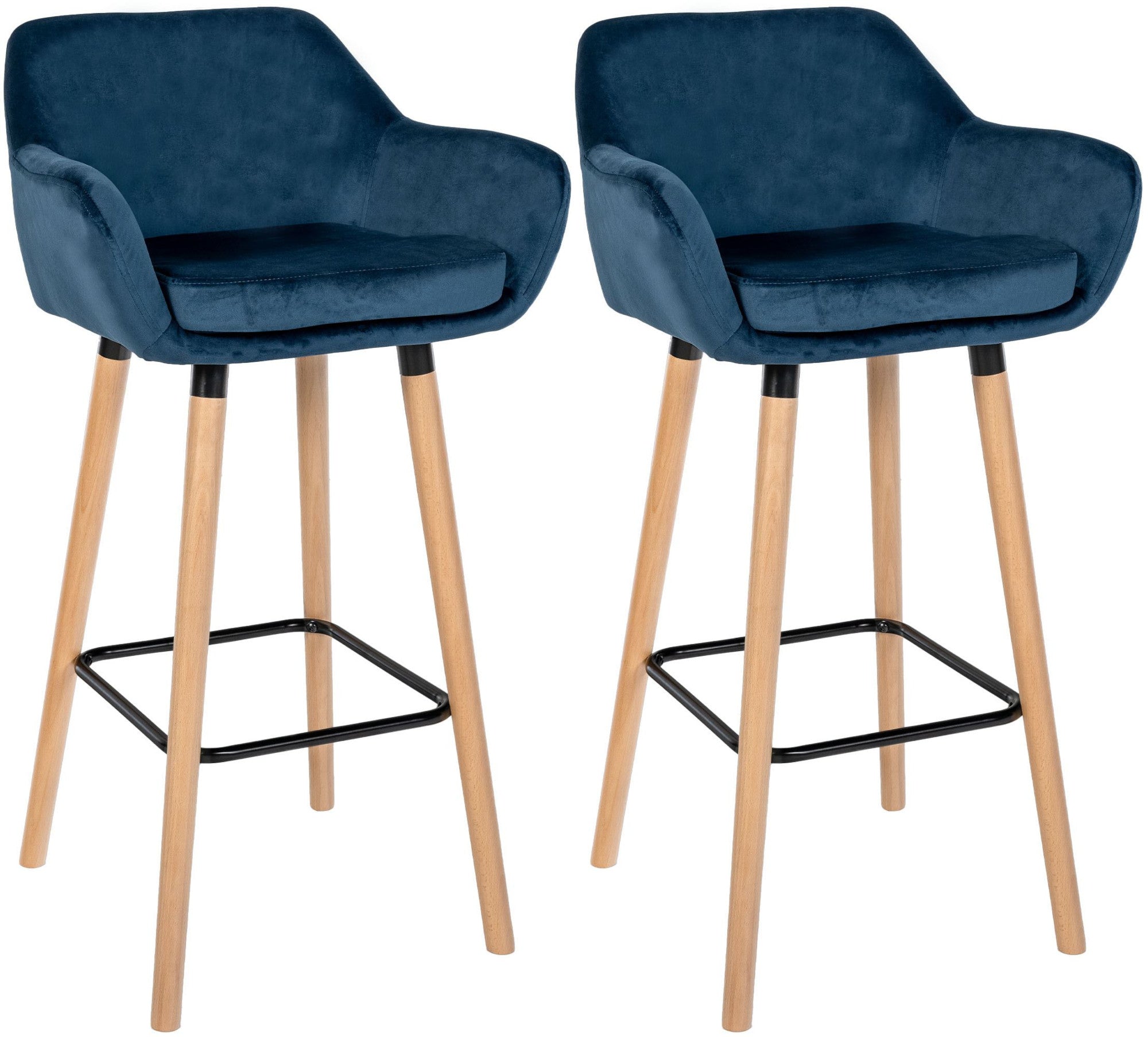 2er Set Barhocker Grant Samt
