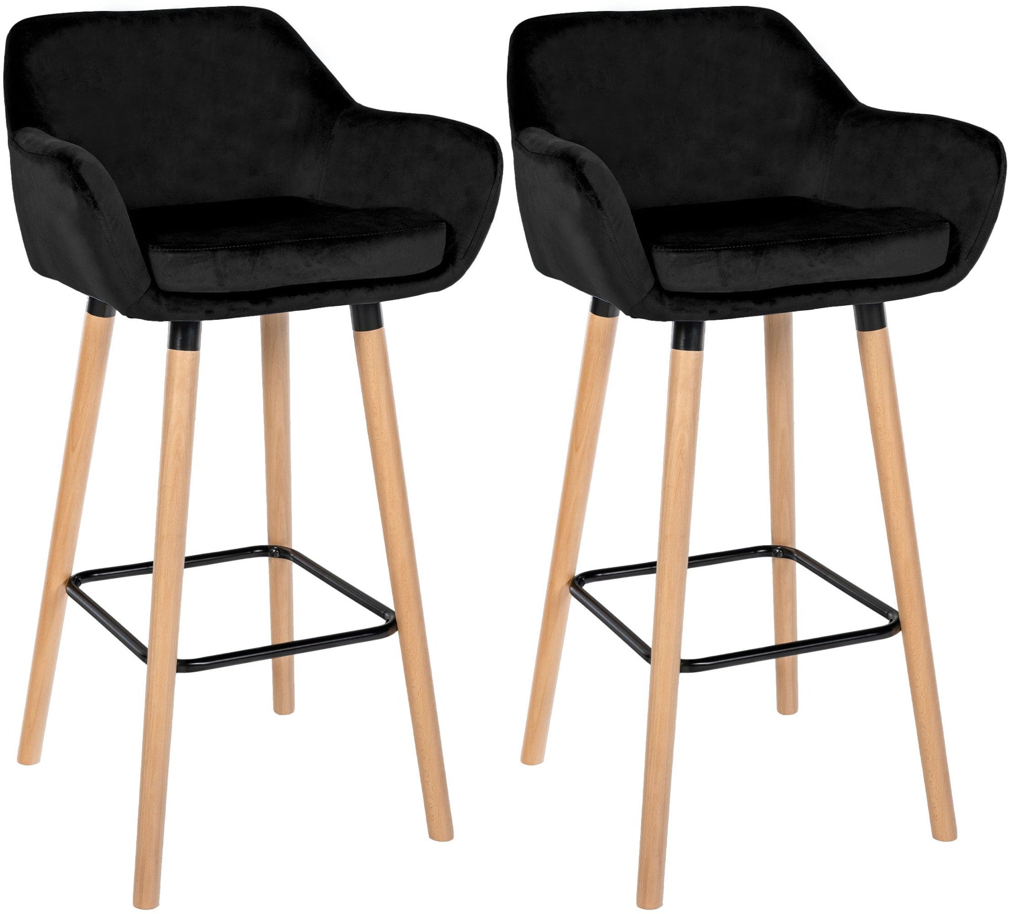 2er Set Barhocker Grant Samt