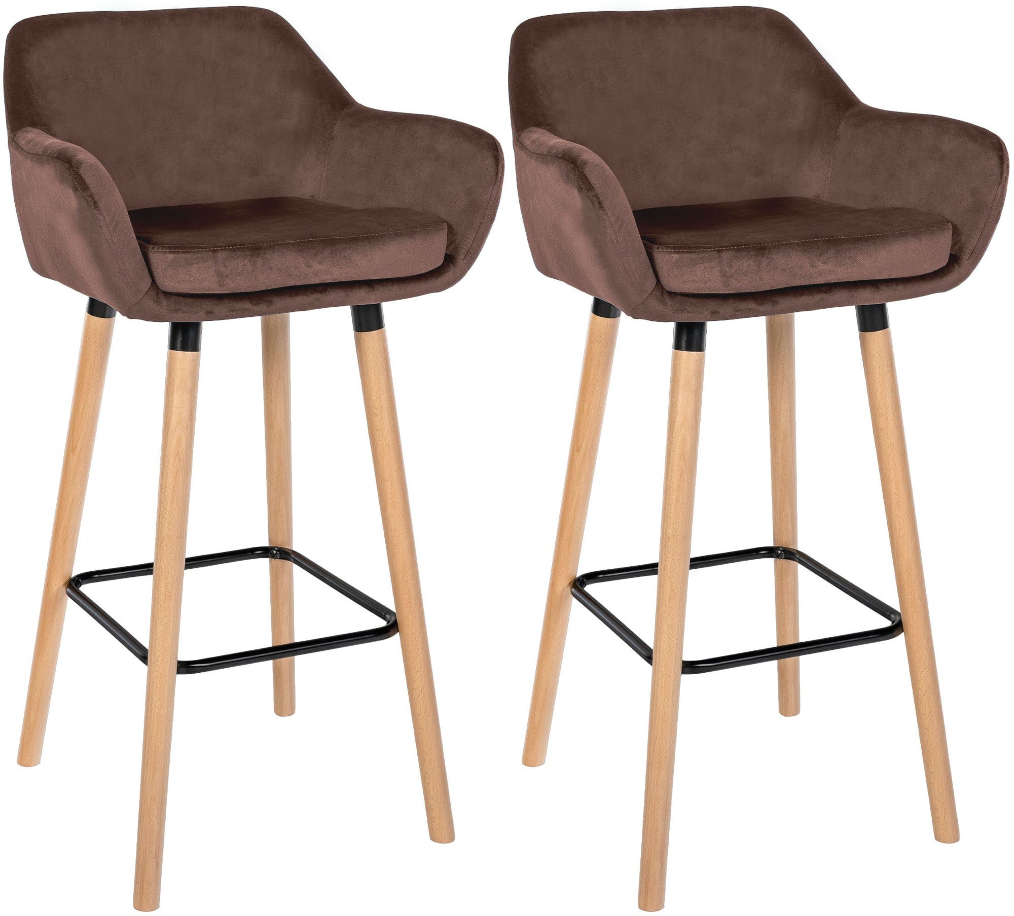 2er Set Barhocker Grant Samt
