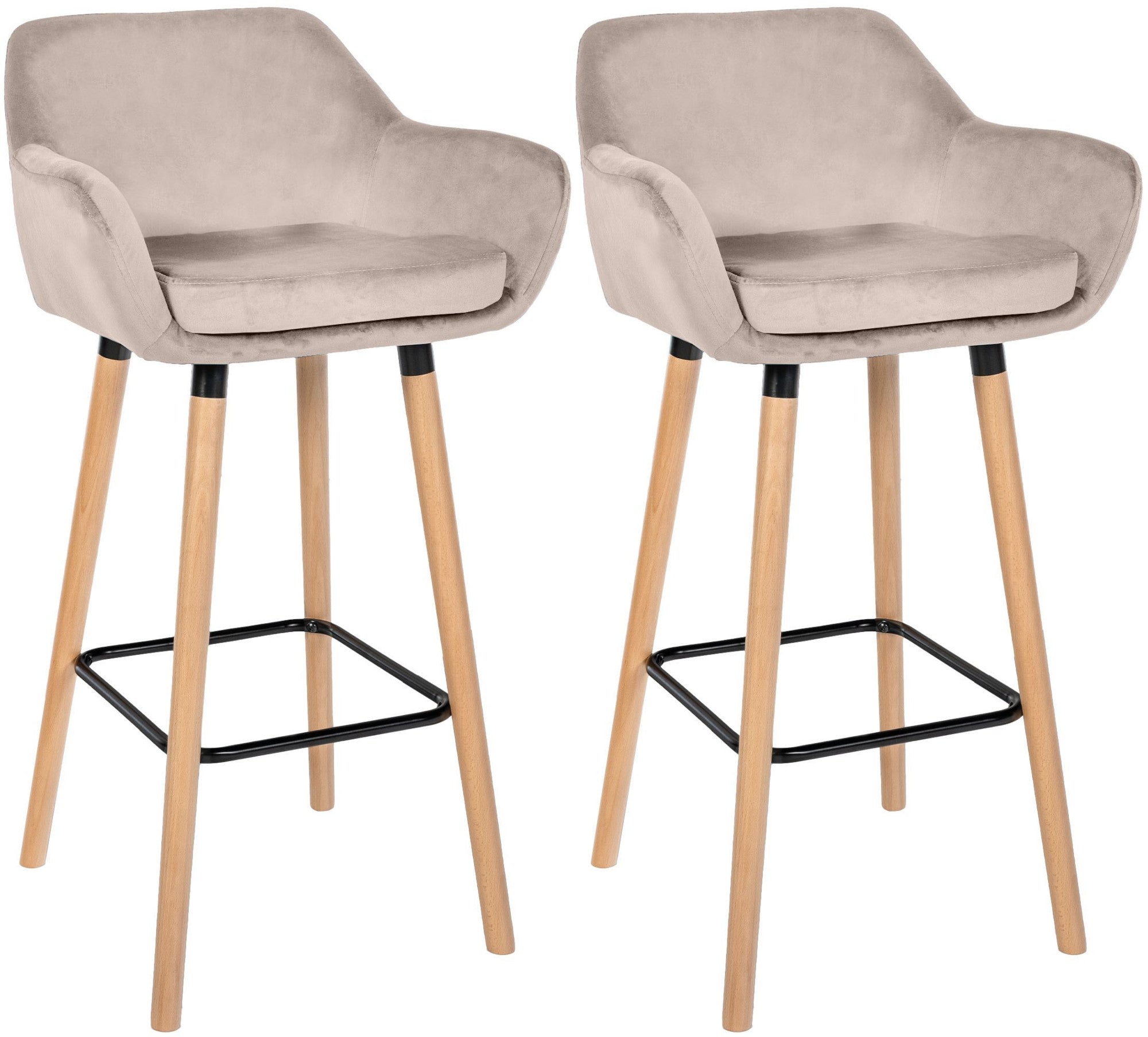 2er Set Barhocker Grant Samt