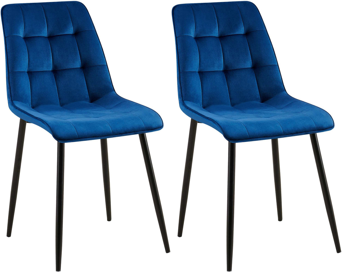 2er Set Esszimmerstuhl Gifford Samtbezug