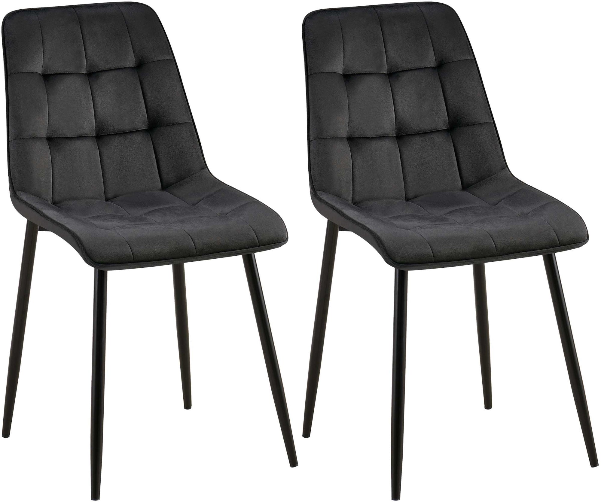 Set of 2 Gifford dining chairs with velvet cover