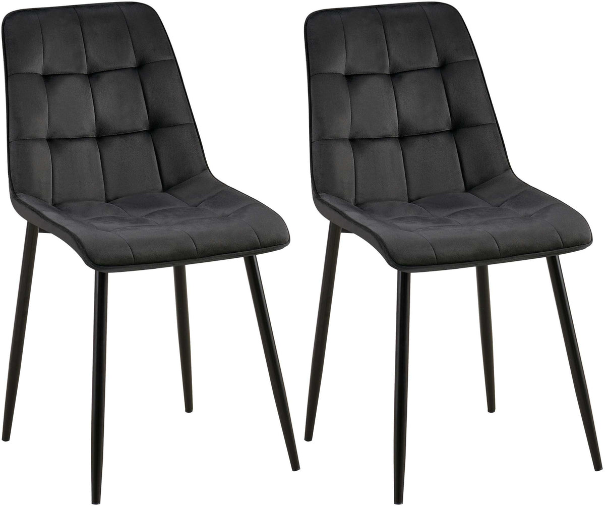 2er Set Esszimmerstuhl Gifford Samtbezug