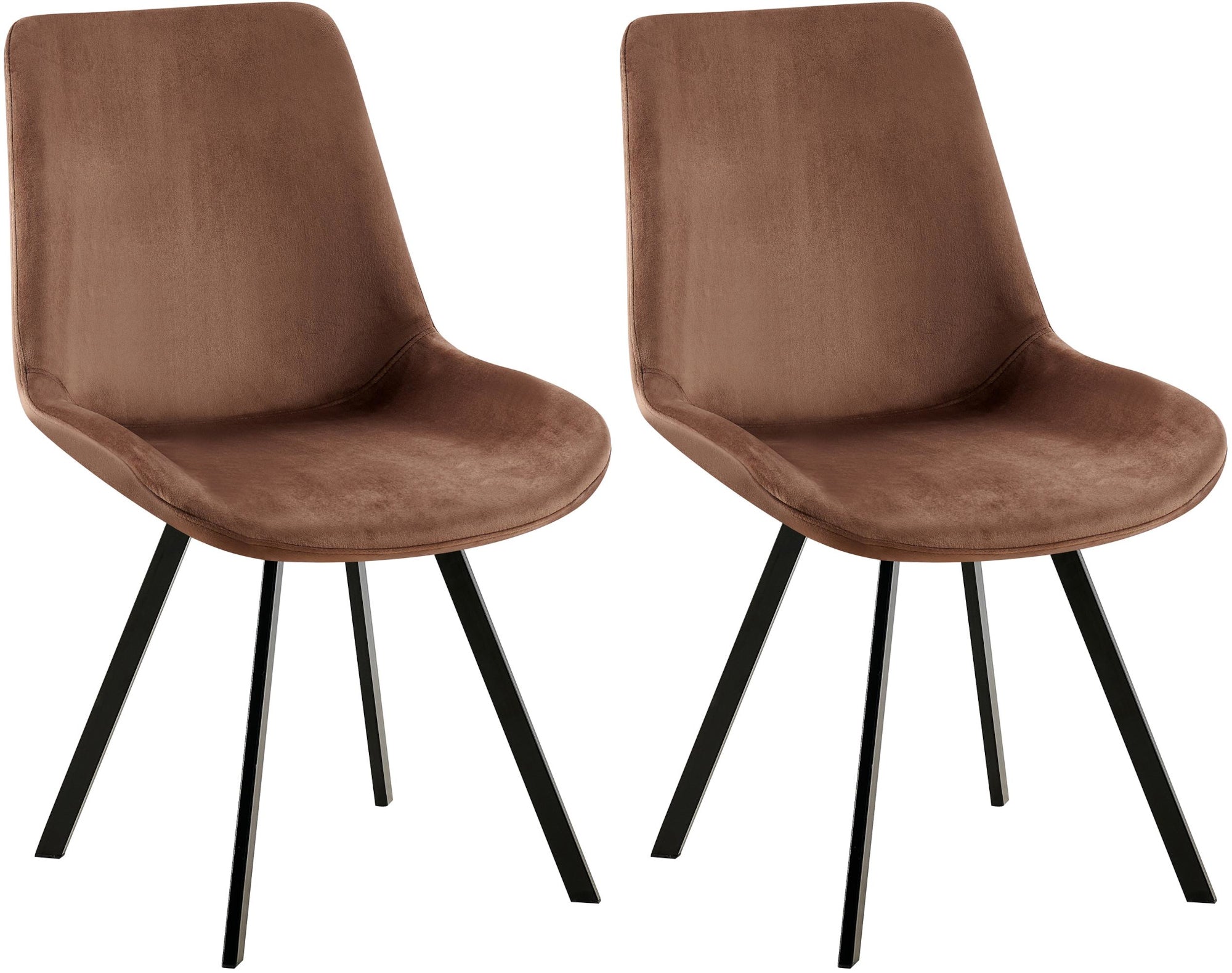 Set of 2 Lewes Velvet Dining Chairs