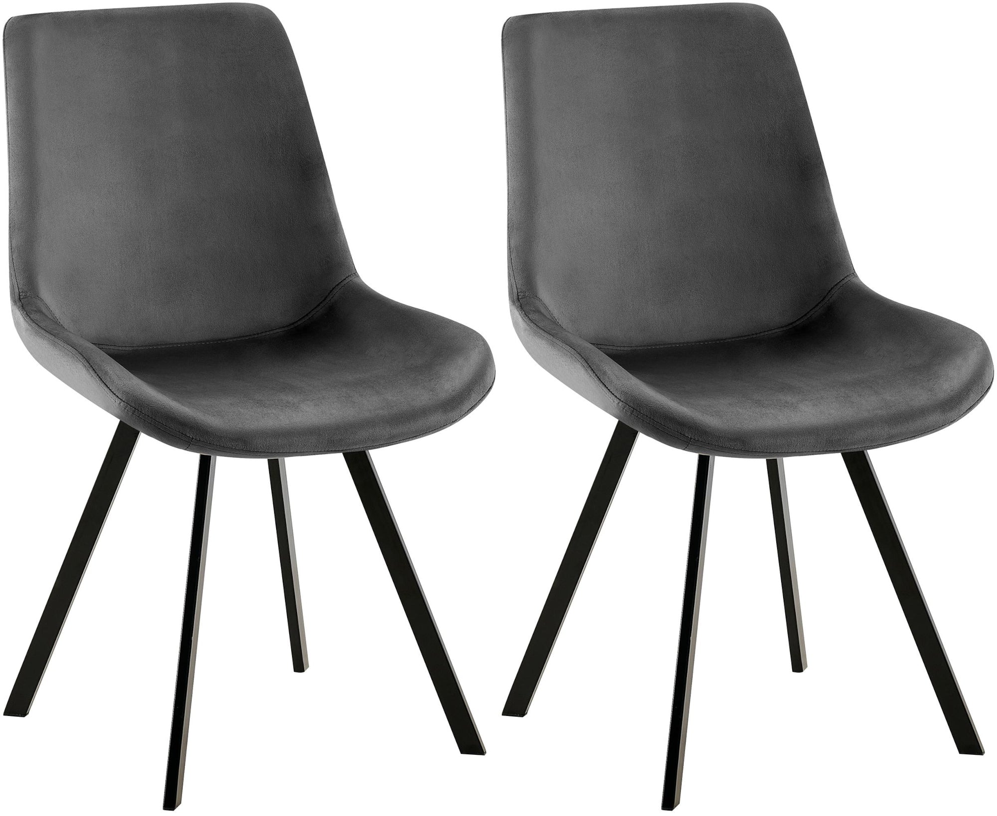 Set of 2 Lewes Velvet Dining Chairs