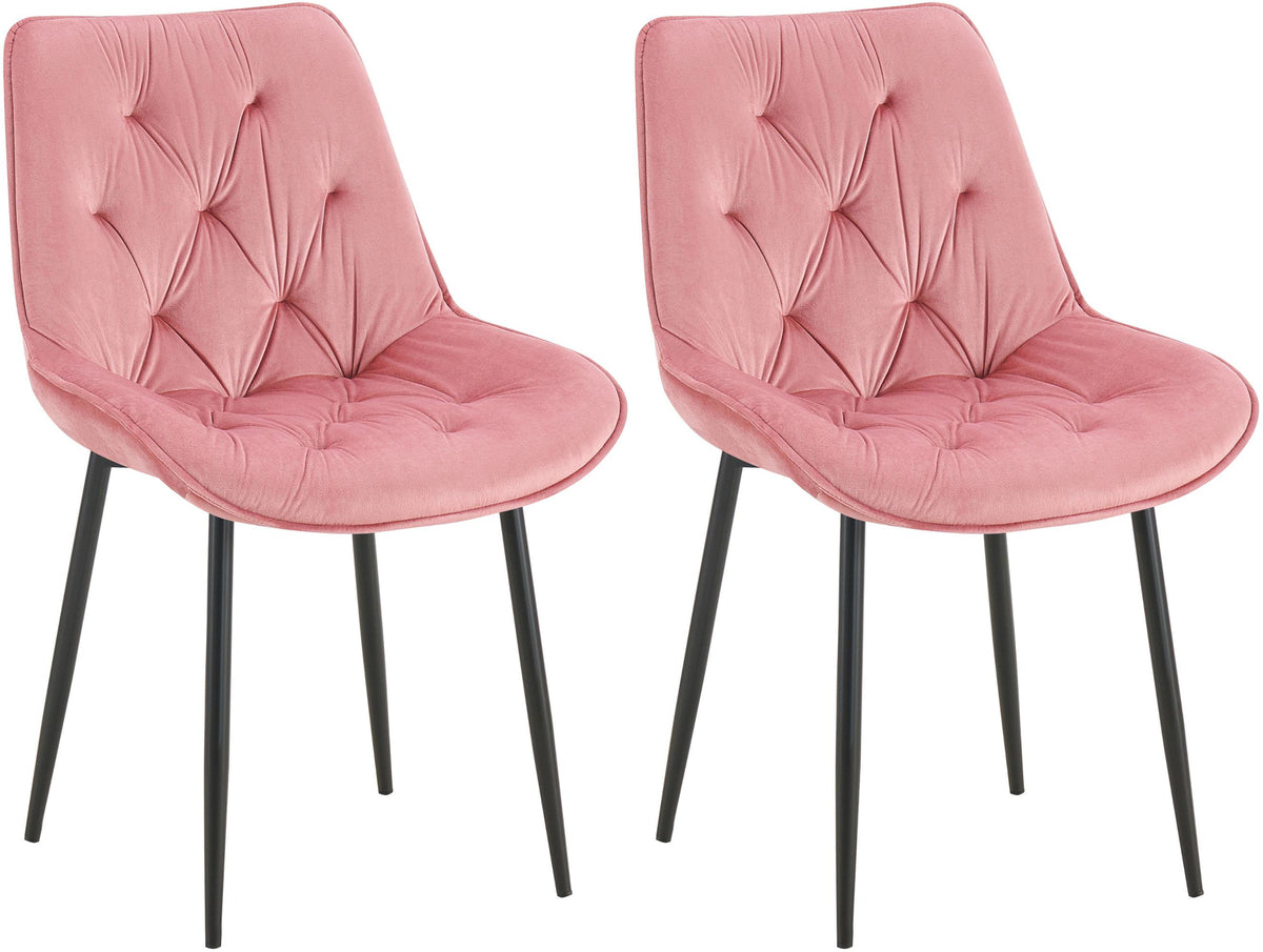 Set van 2 Wallace fluwelen eetkamerstoelen