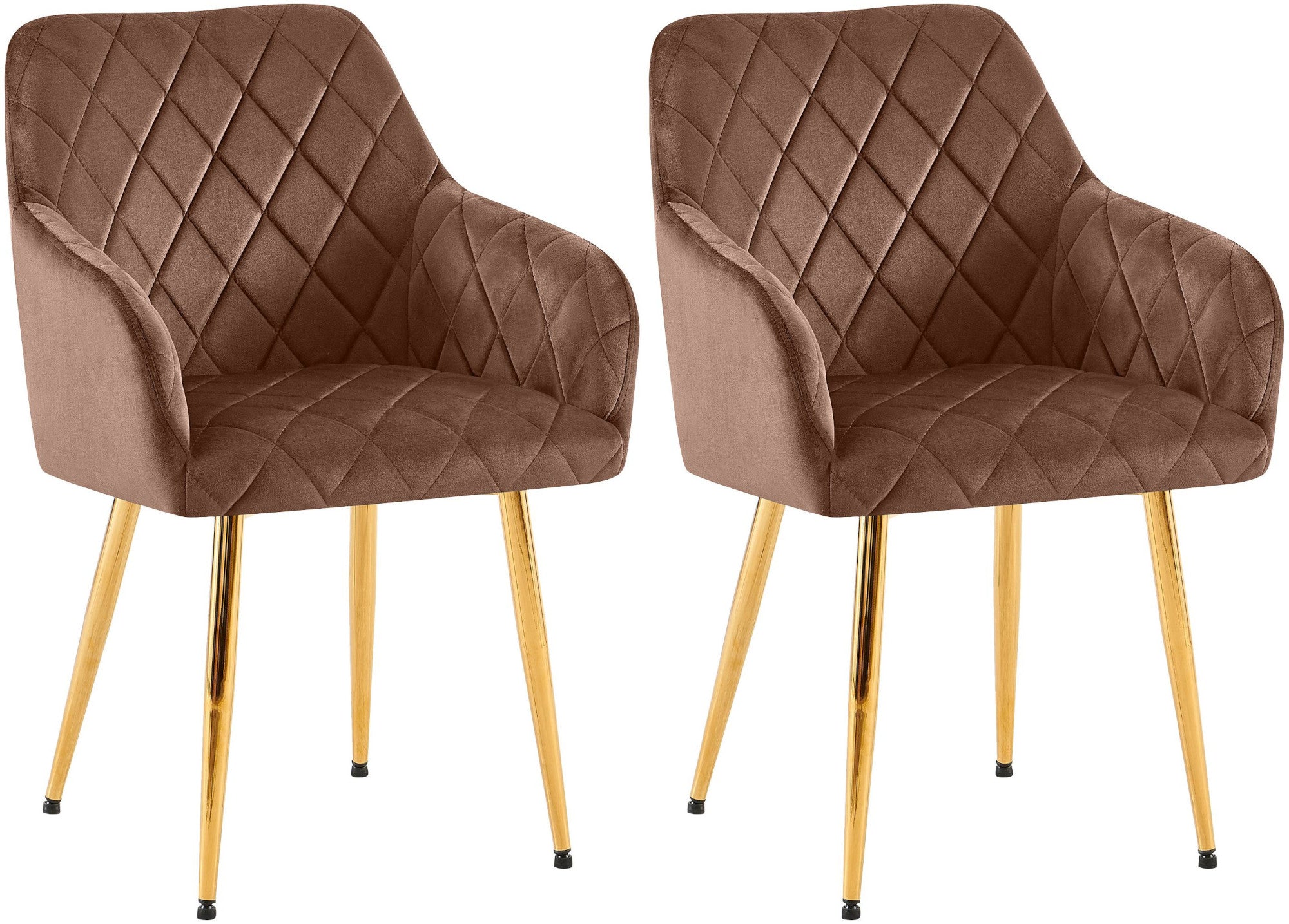 Set of 2 Monett velvet dining chairs