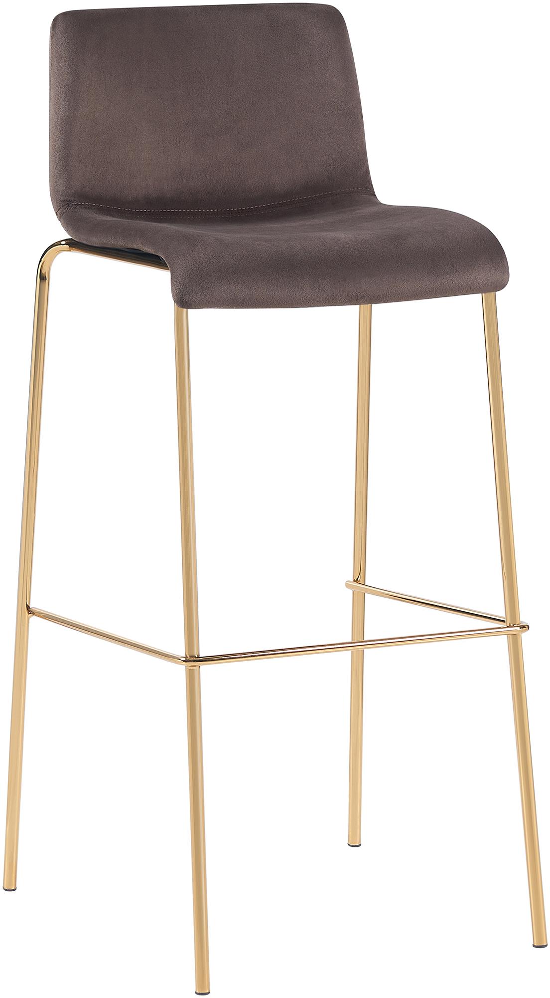 Barhocker Hoover Samt Vierfußgestell Gold