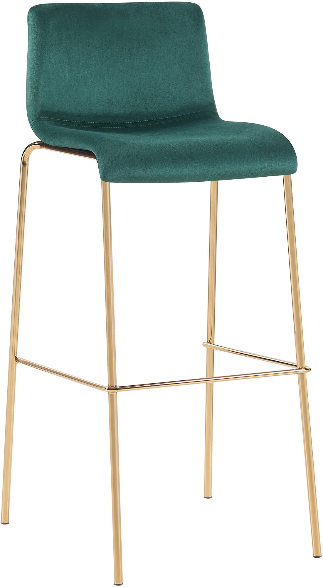 Barhocker Hoover Samt Vierfußgestell Gold