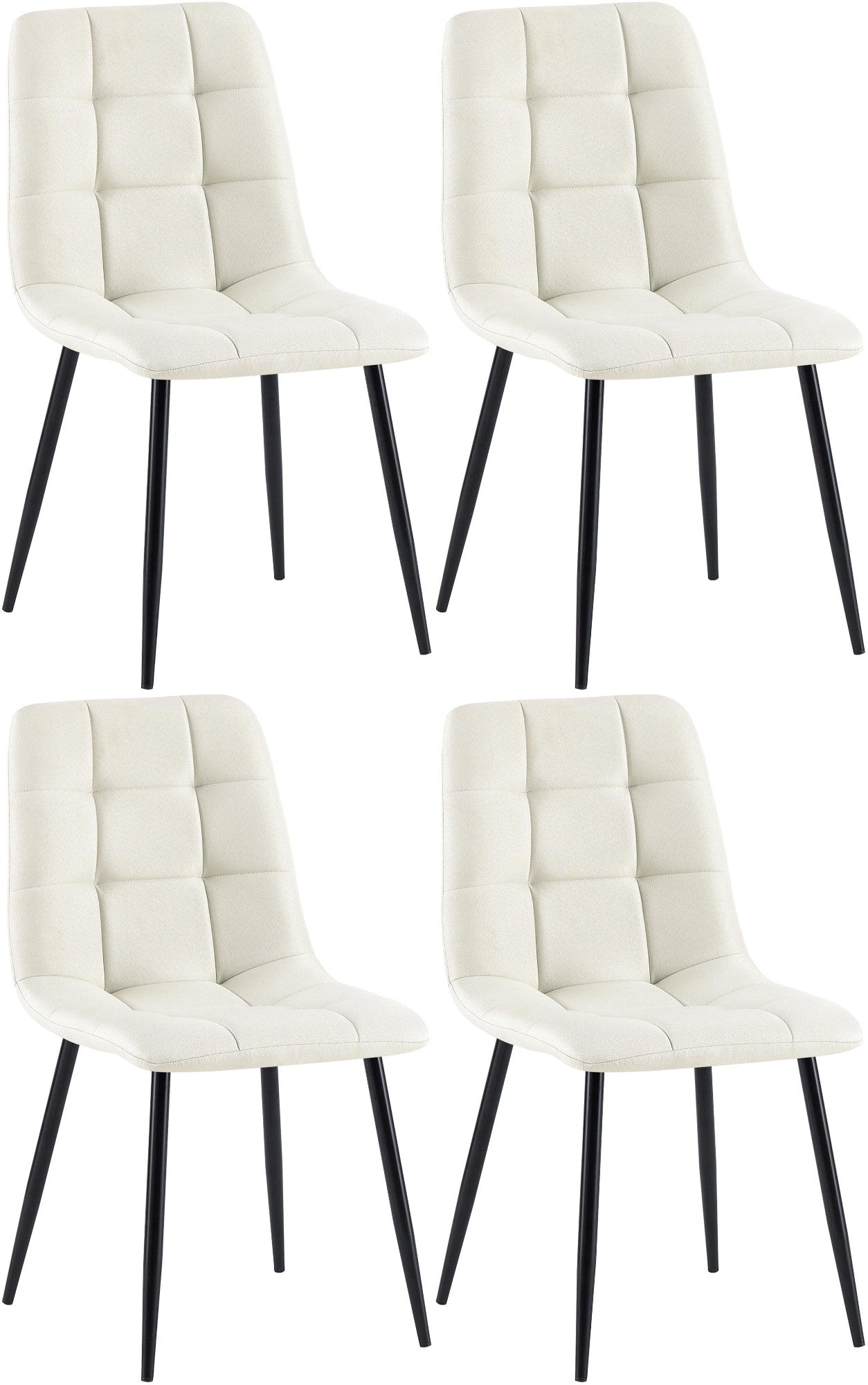 4er Set Esszimmerstühle Antibes Stoff