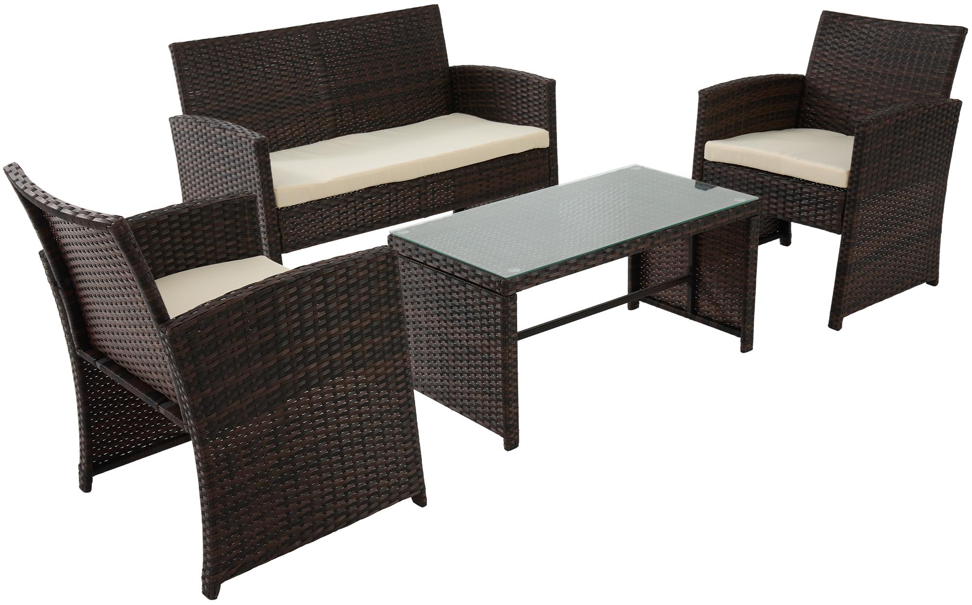 Polyrattan seating group Toruba