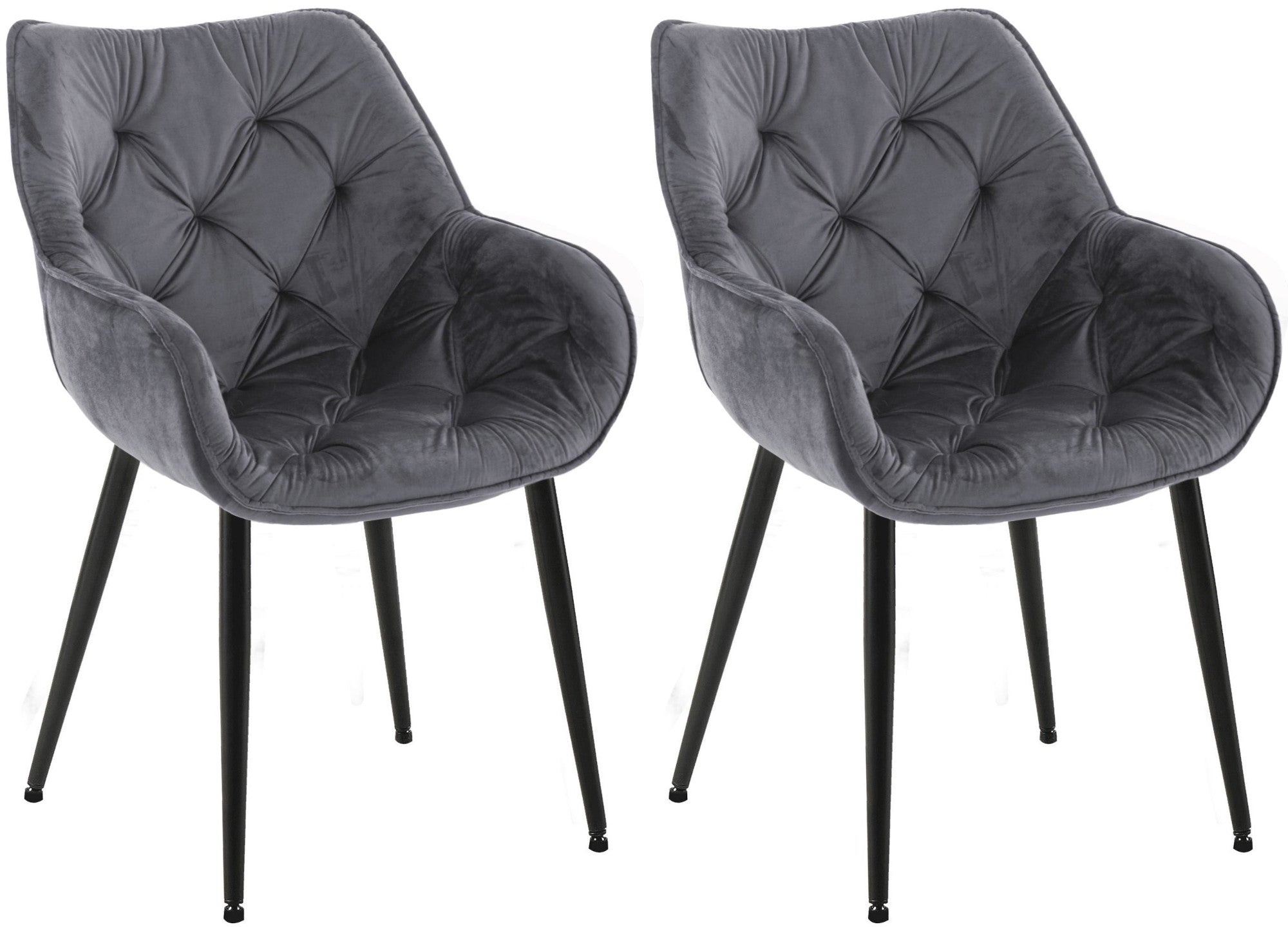 Set van 2 stoelen Tanna fluweel