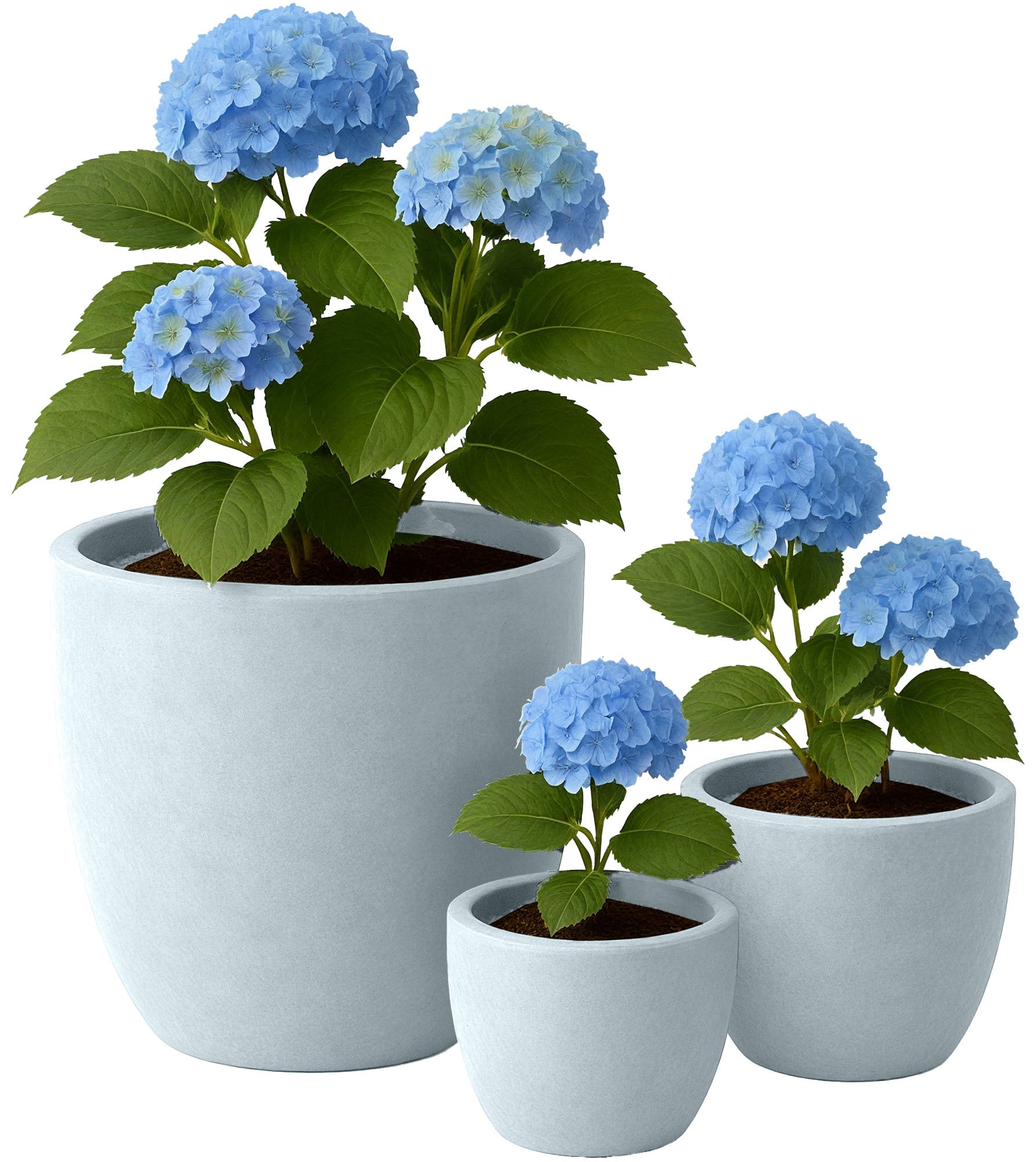 Set of 3 round plant pots 1