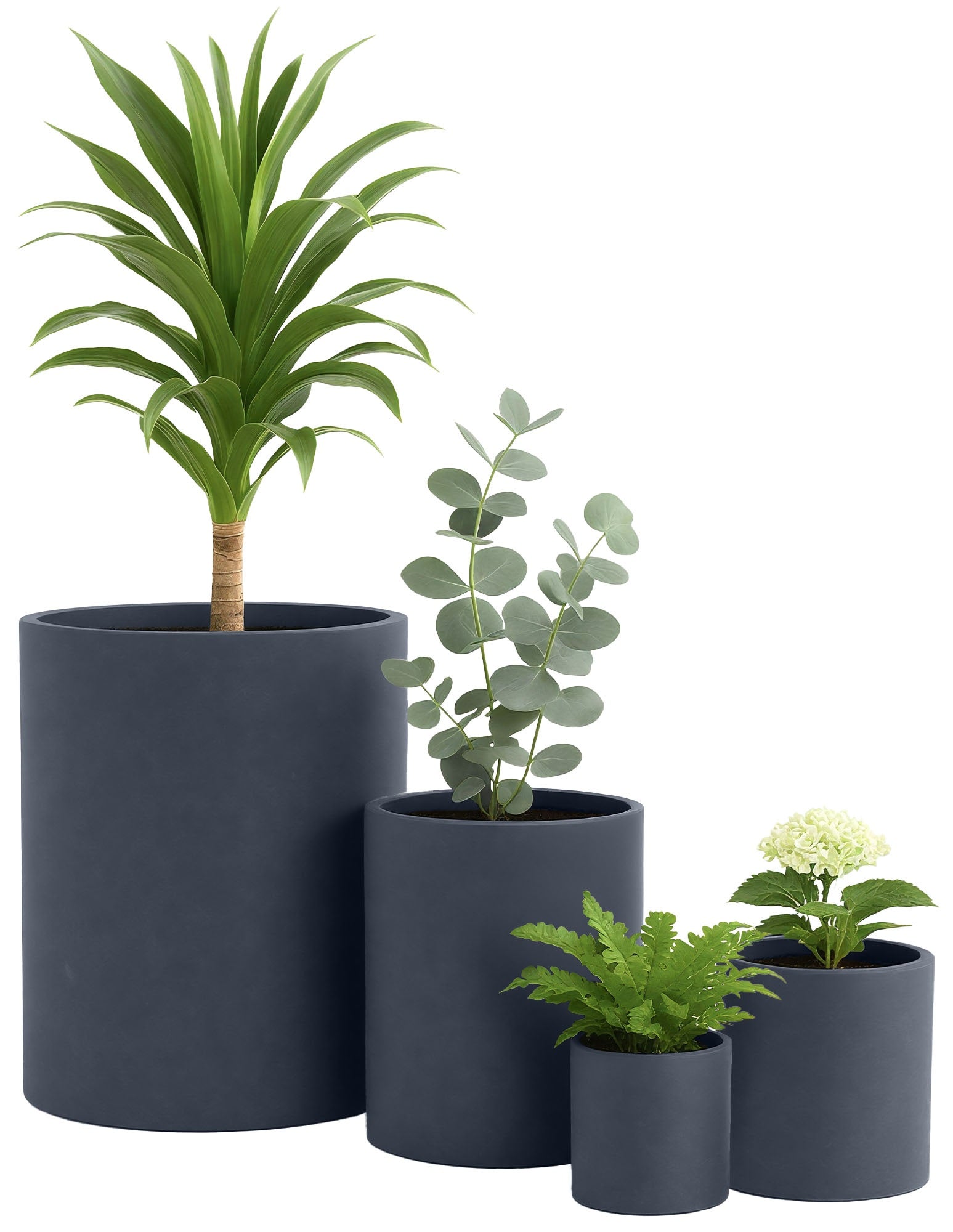 Set of 4 round plant pots 1