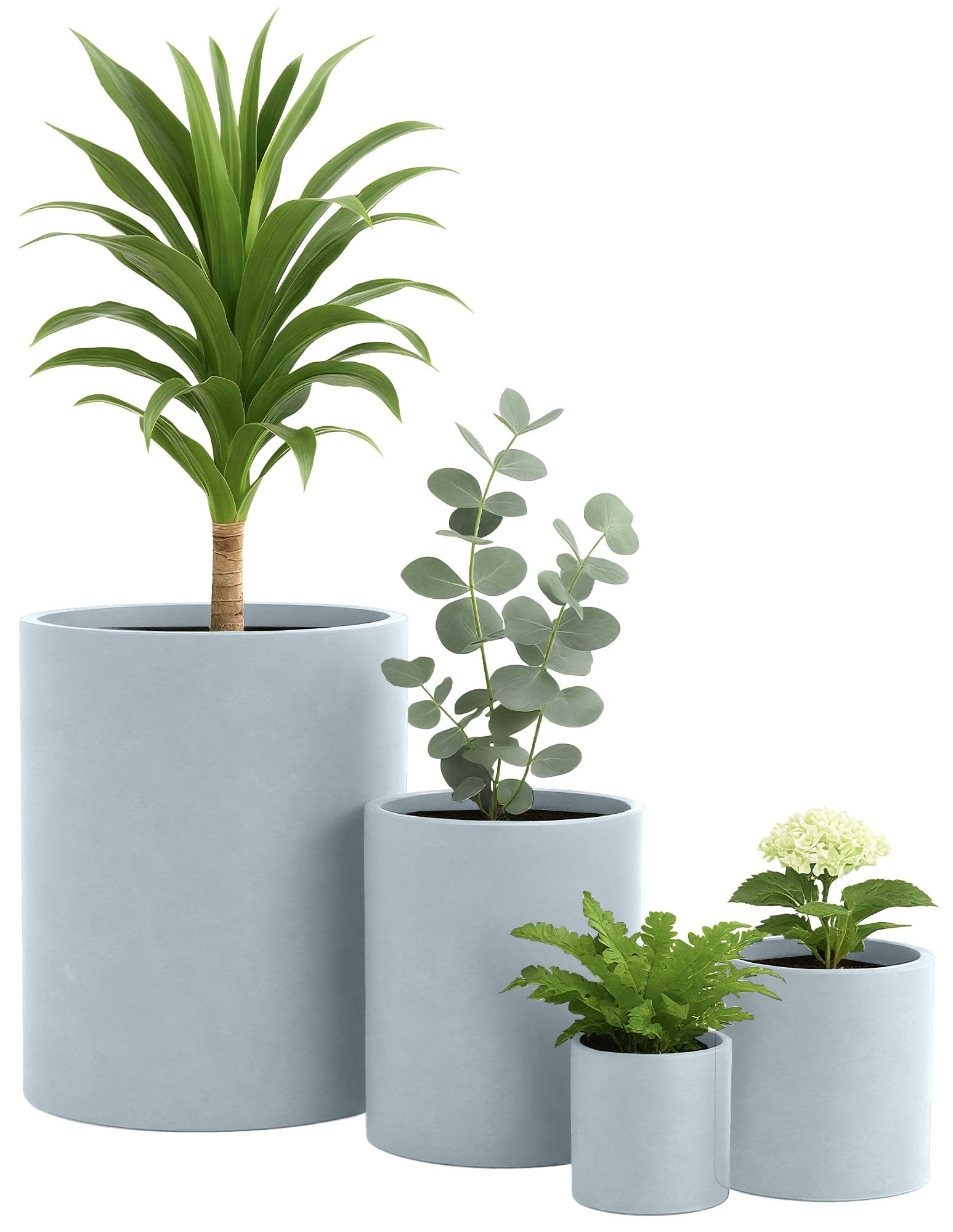 Set of 4 round plant pots 1