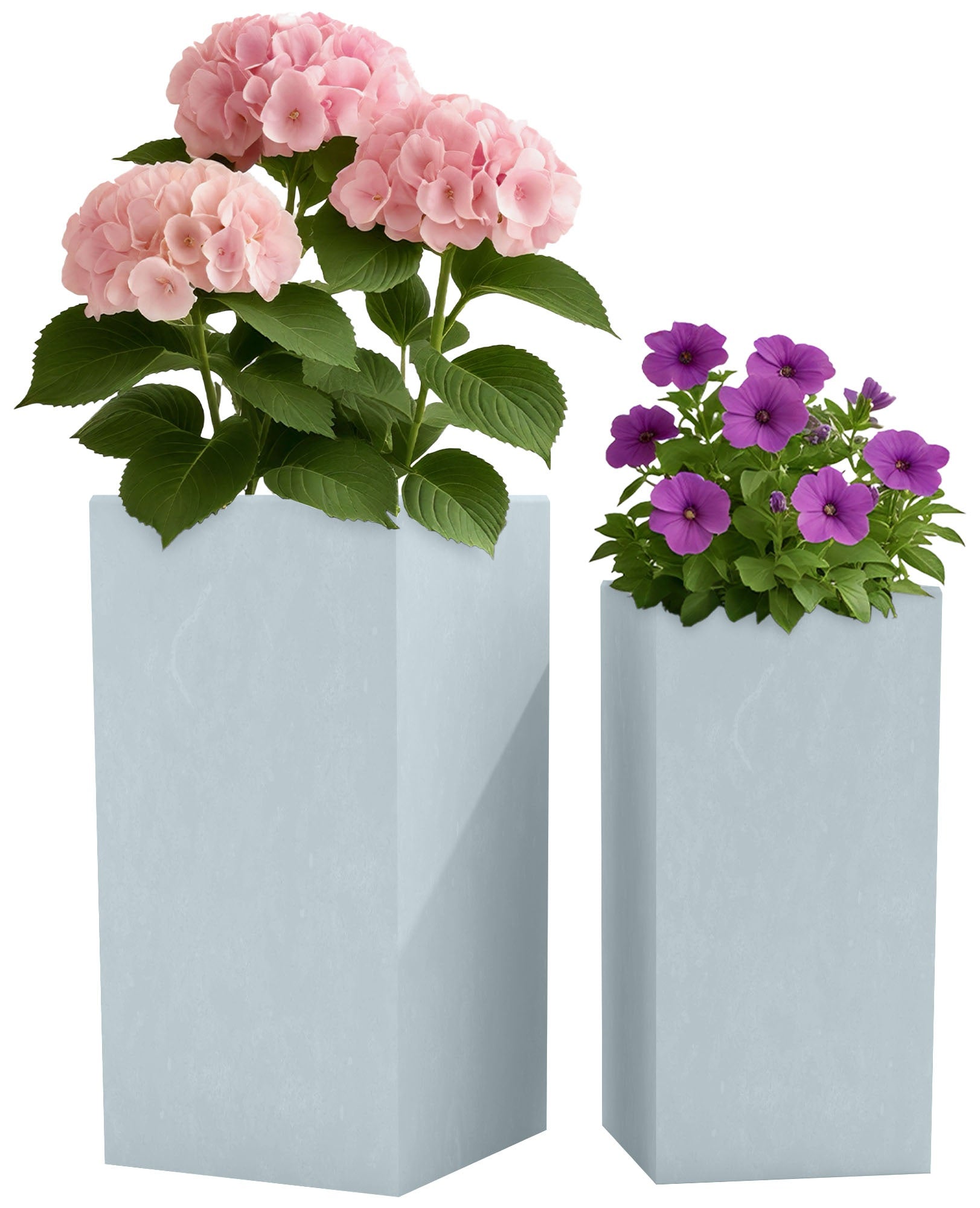 2er Set Pflanzkübel quadratisch 3