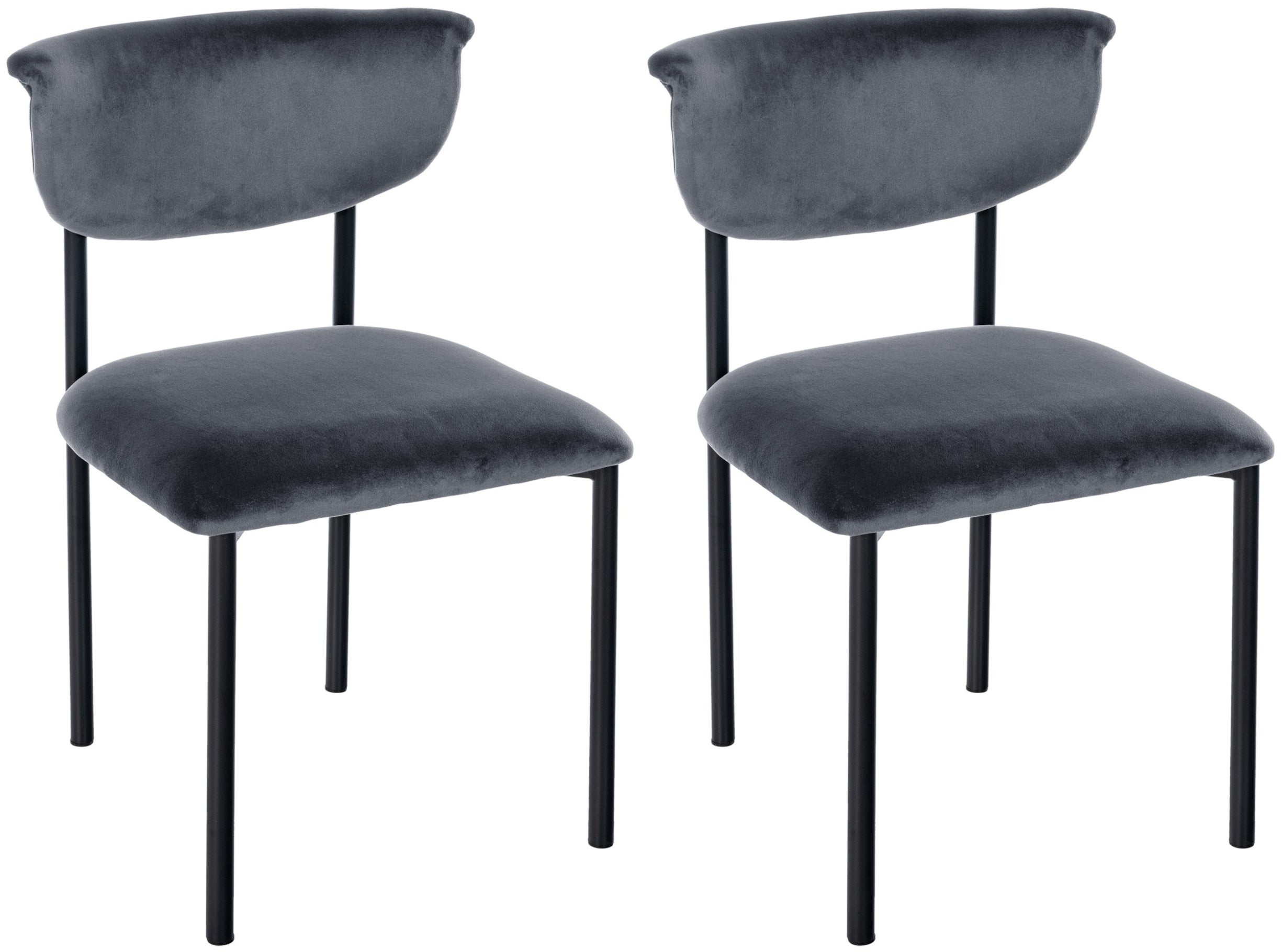 2er Set Esszimmerstuhl Gambell Samt