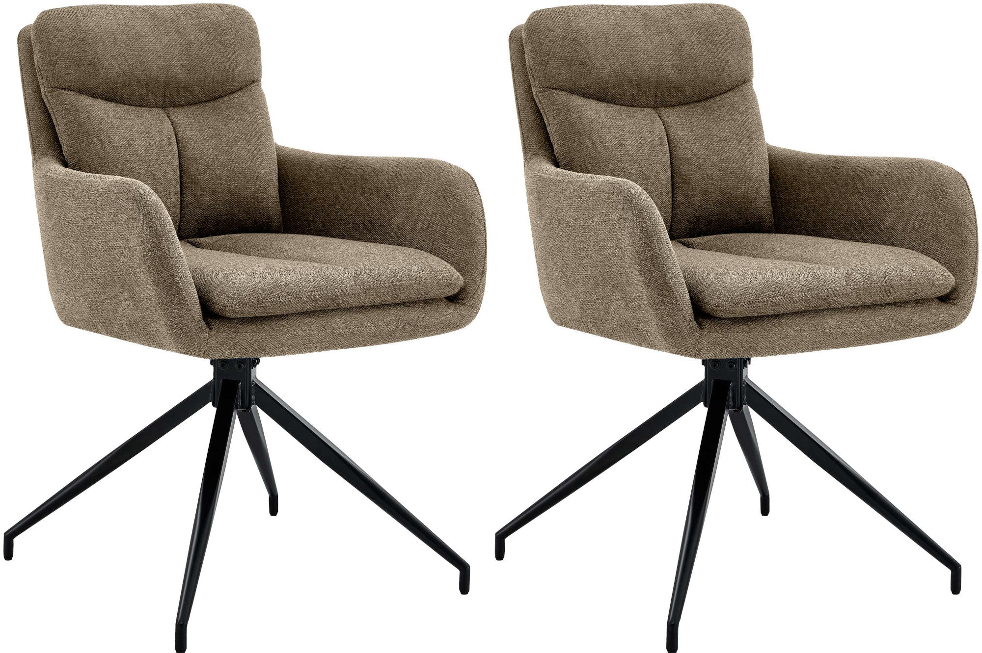 Set van 2 Somers stoffen eetkamerstoelen