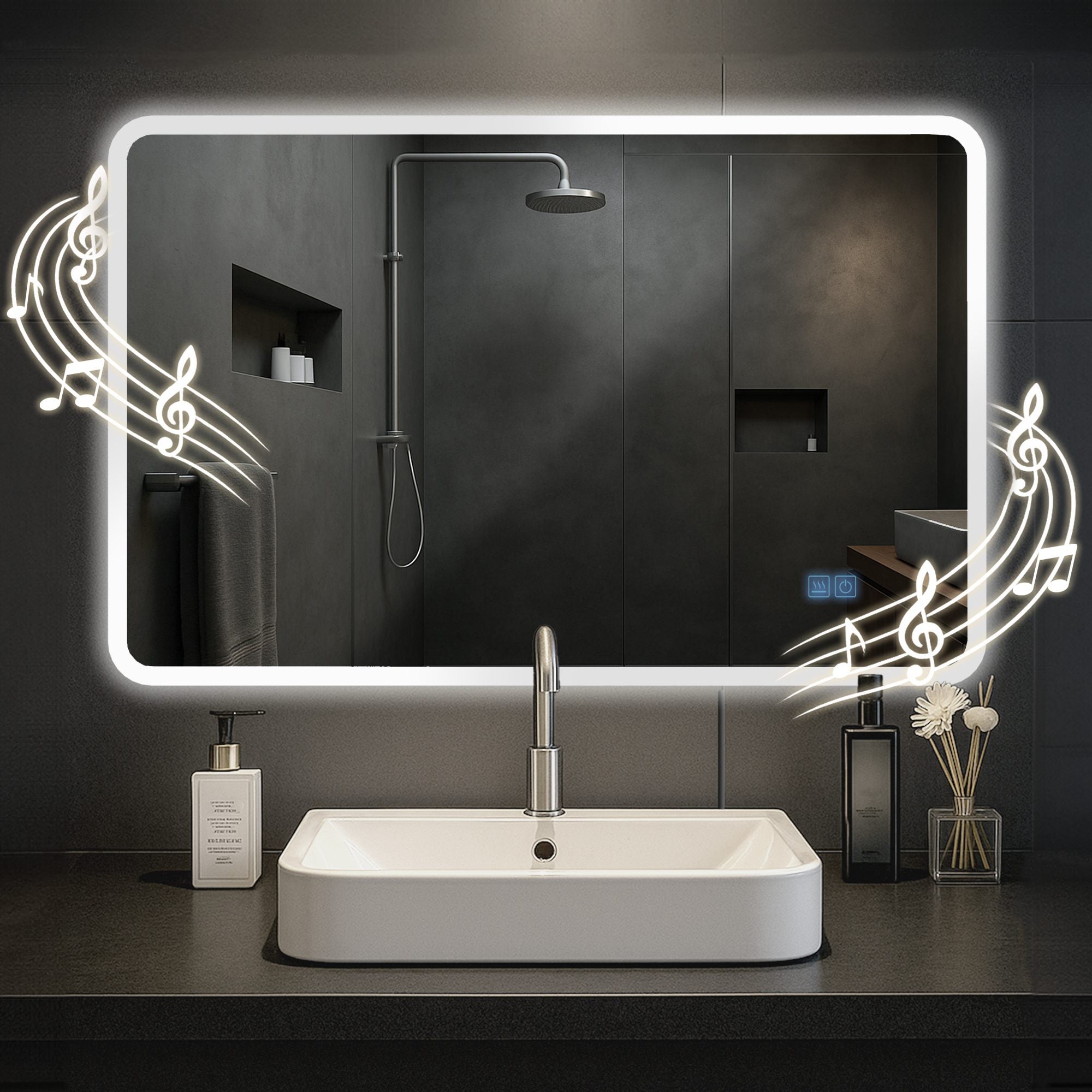 Jericho bathroom mirror with Bluetooth