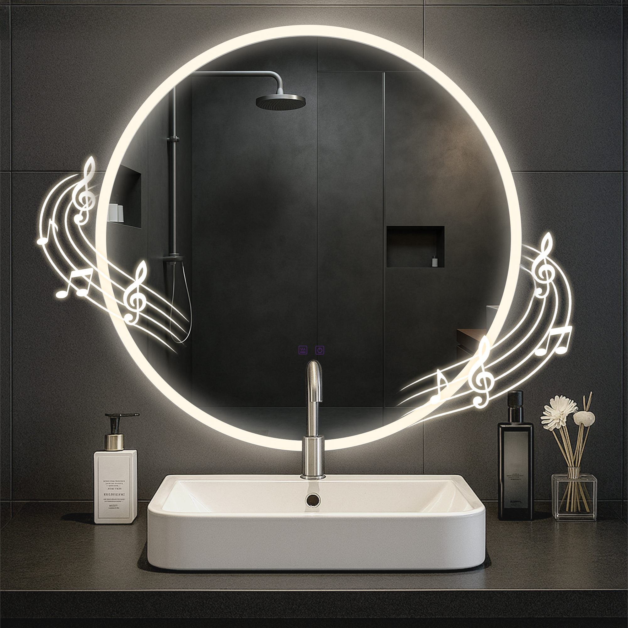 Laconia bathroom mirror with Bluetooth