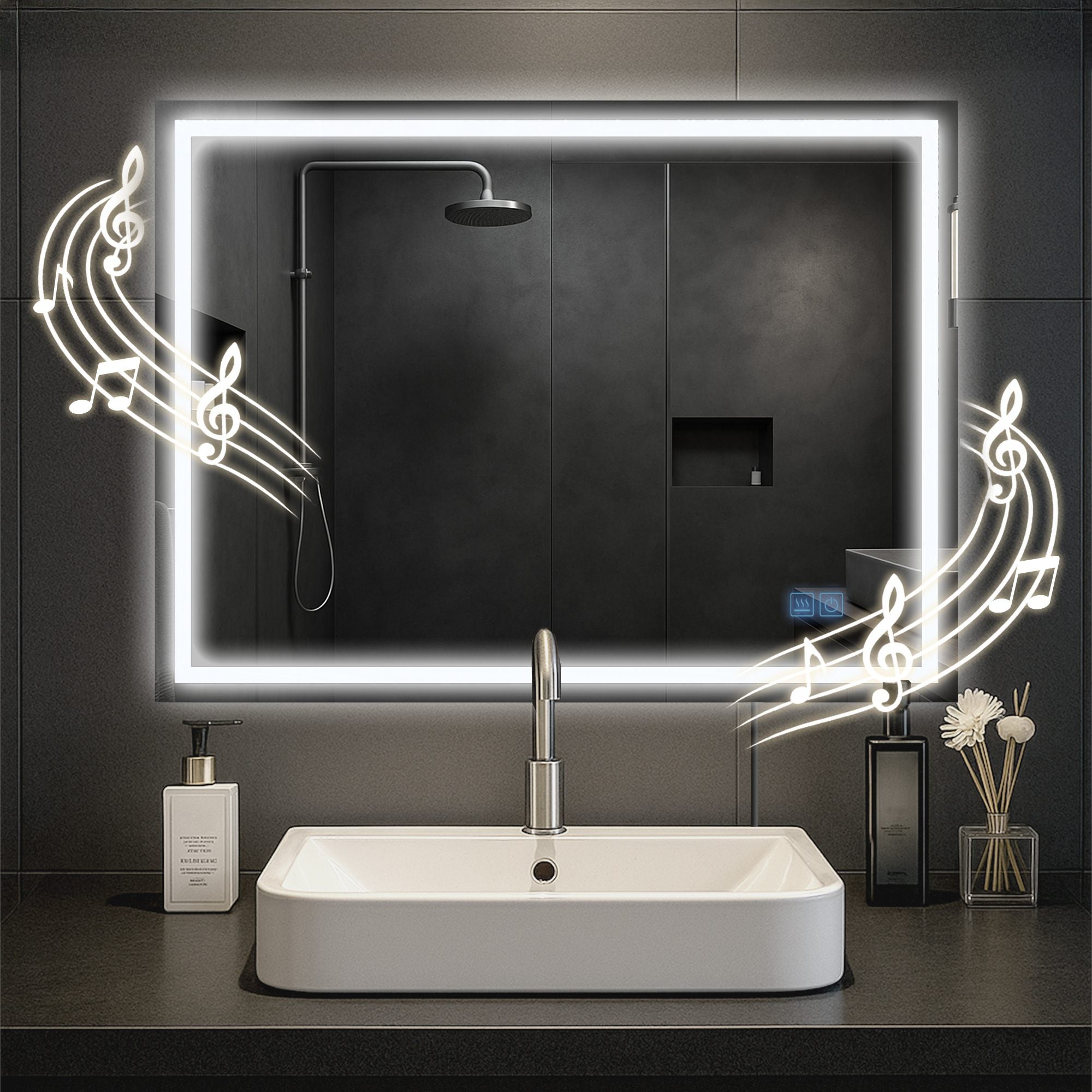 Jaffrey bathroom mirror with Bluetooth