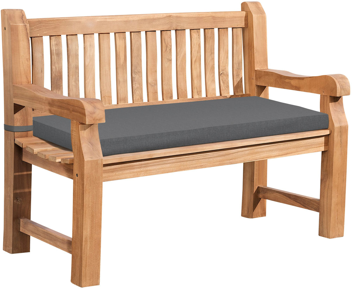 Gartenbank Teakholz Daxon mit Sitzkissen