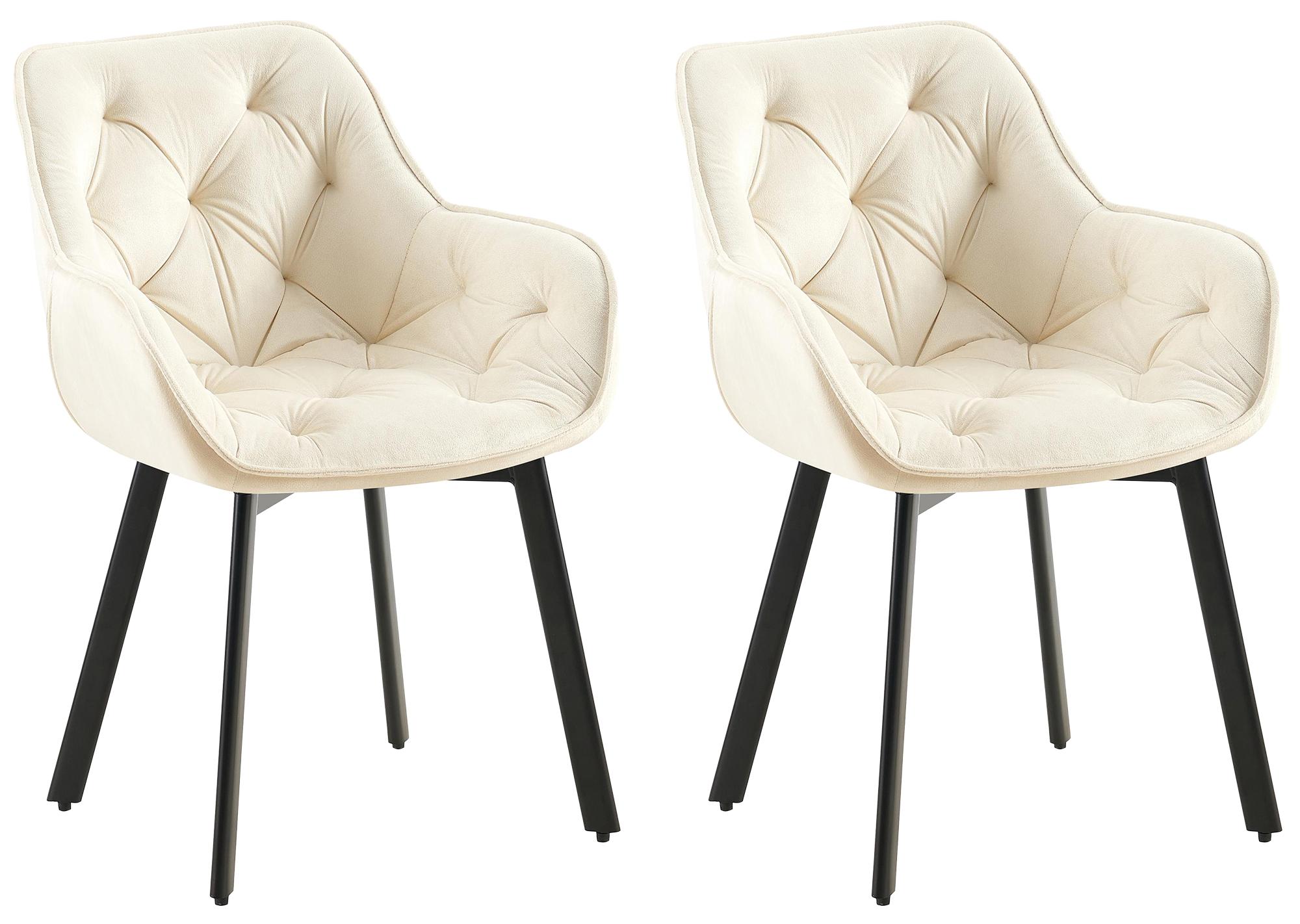 Set van 2 draaibare eetkamerstoelen Antigo fluweel