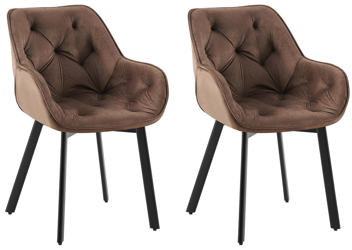 2er Set Drehbarer Esszimmerstuhl Antigo Samt