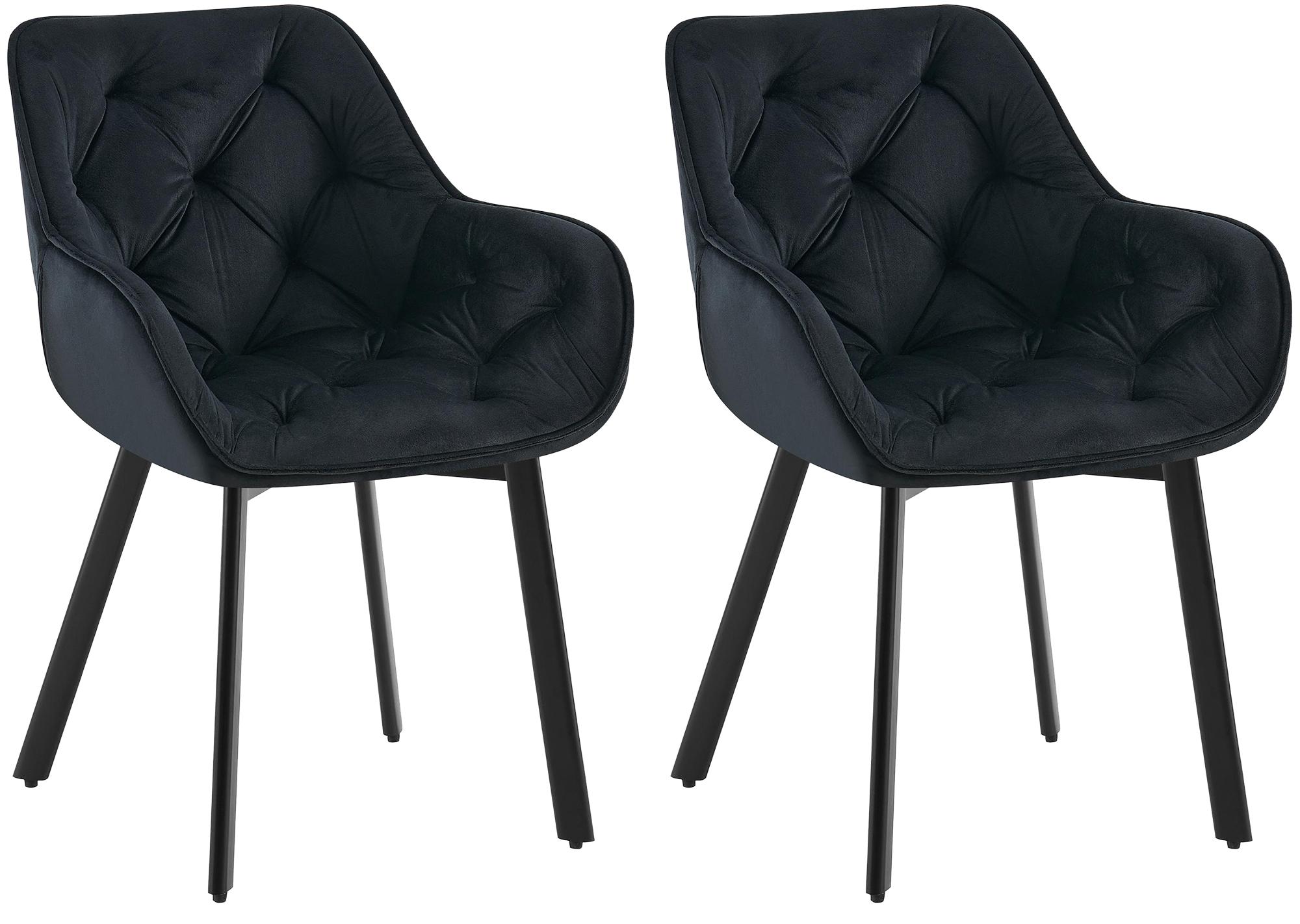 Set of 2 swivel dining chairs Antigo velvet