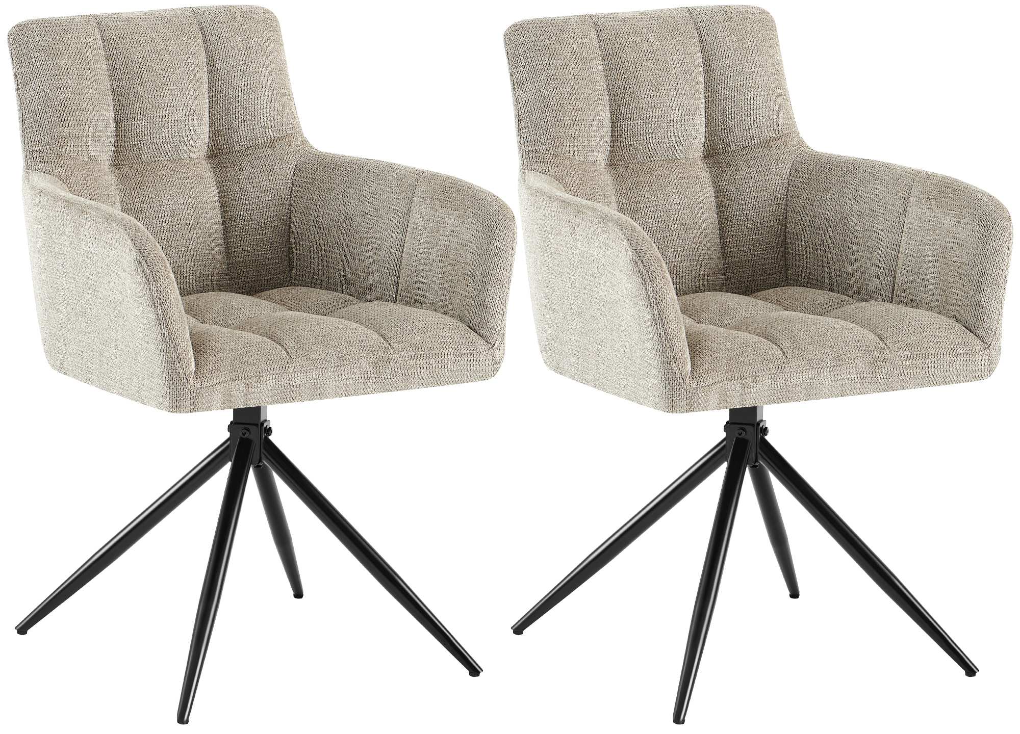 Set van 2 eetkamerstoelen Jonah stof