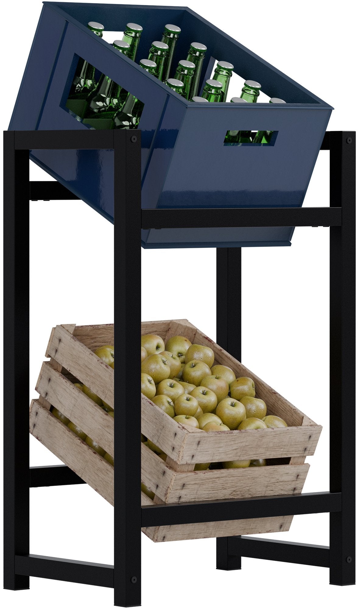 Beverage crate stand stack