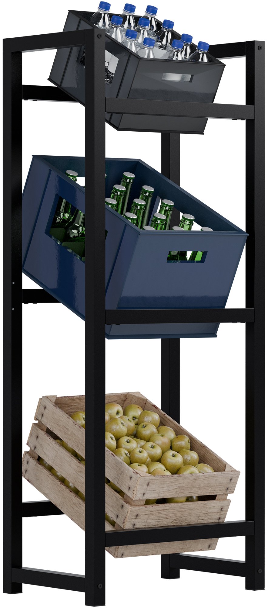 Beverage crate stand stack