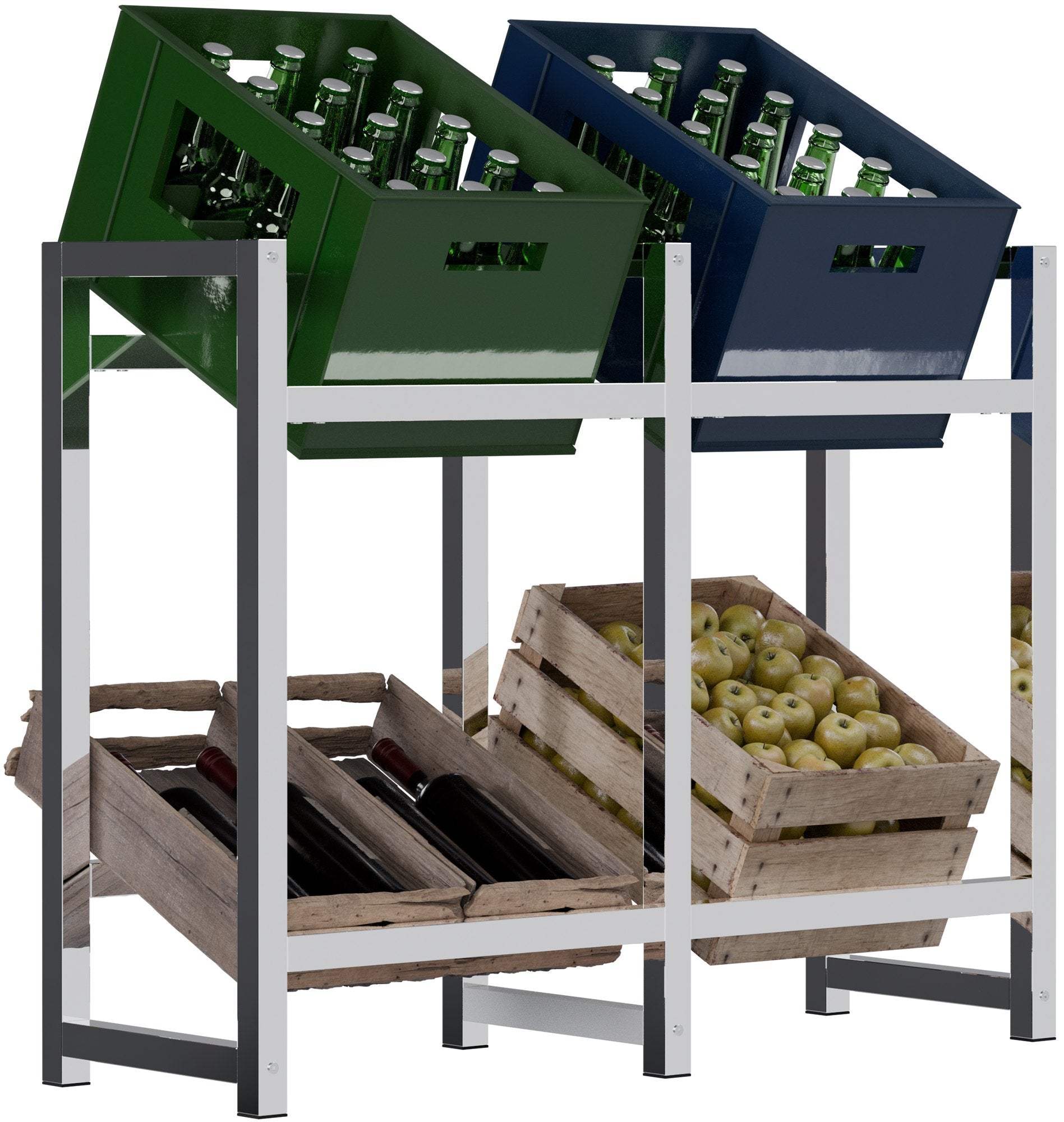 Beverage crate stand stack