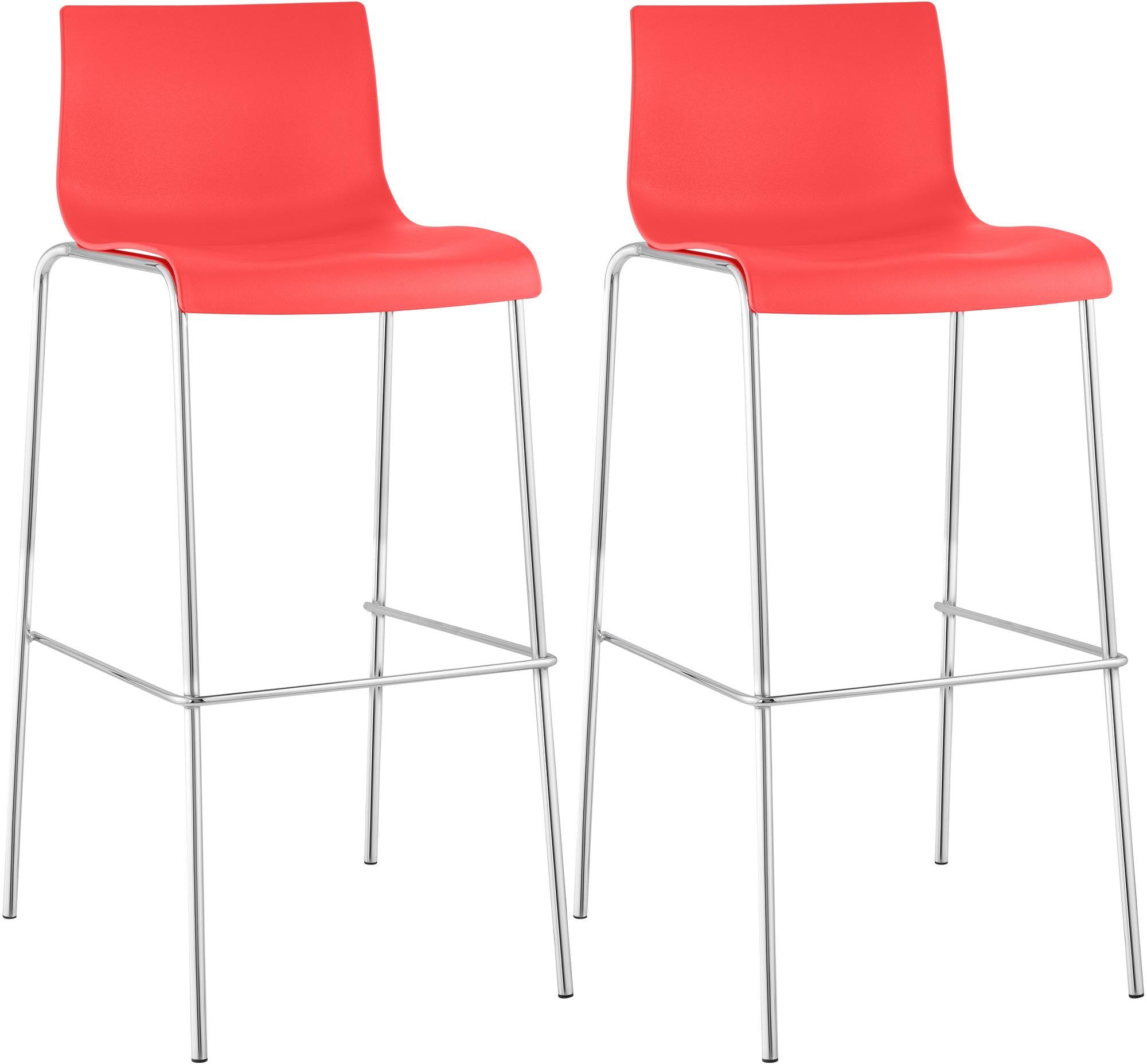 Set van 2 barkrukken HOVER kunststof 4-poots frame