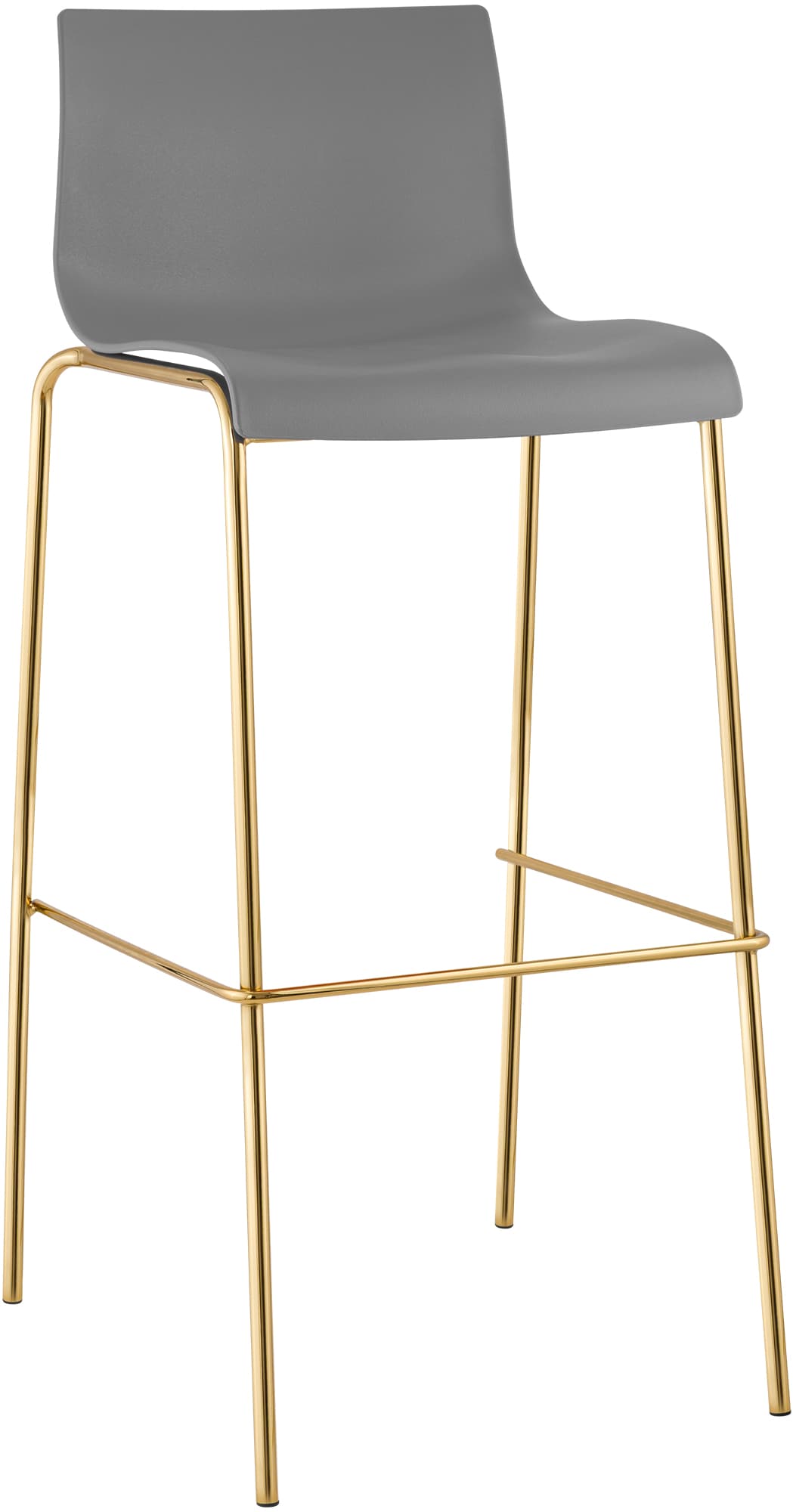 Barhocker Hover Kunststoff Vierfußgestell Gold