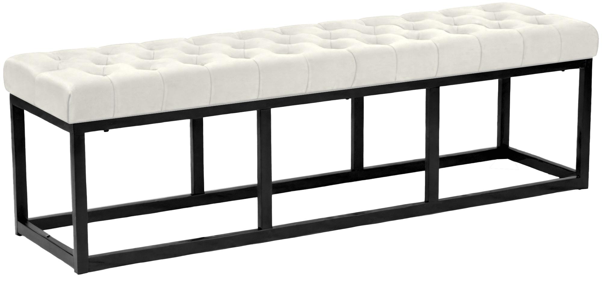 Polson Velvet Black Bench