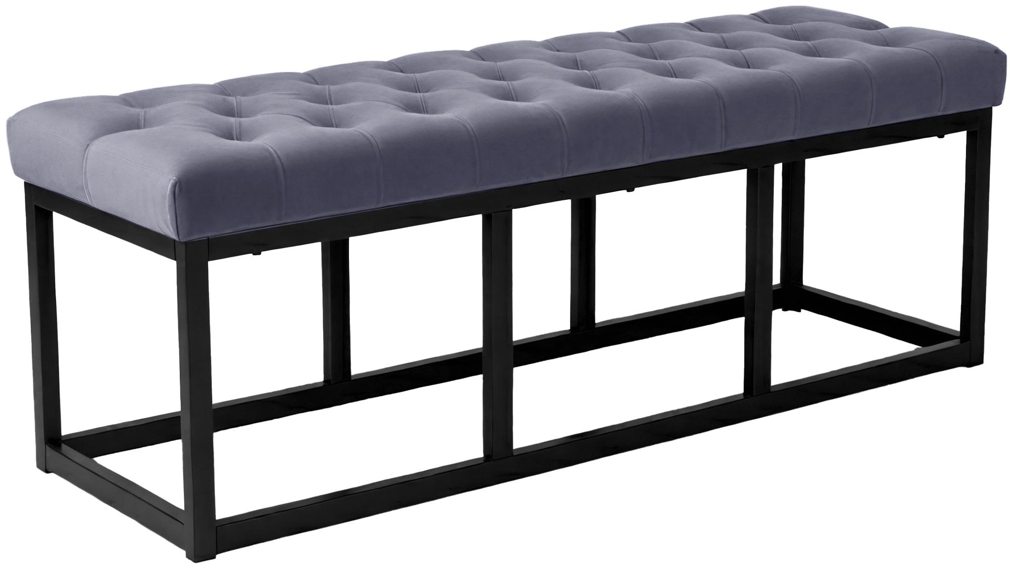Polson Velvet Black Bench