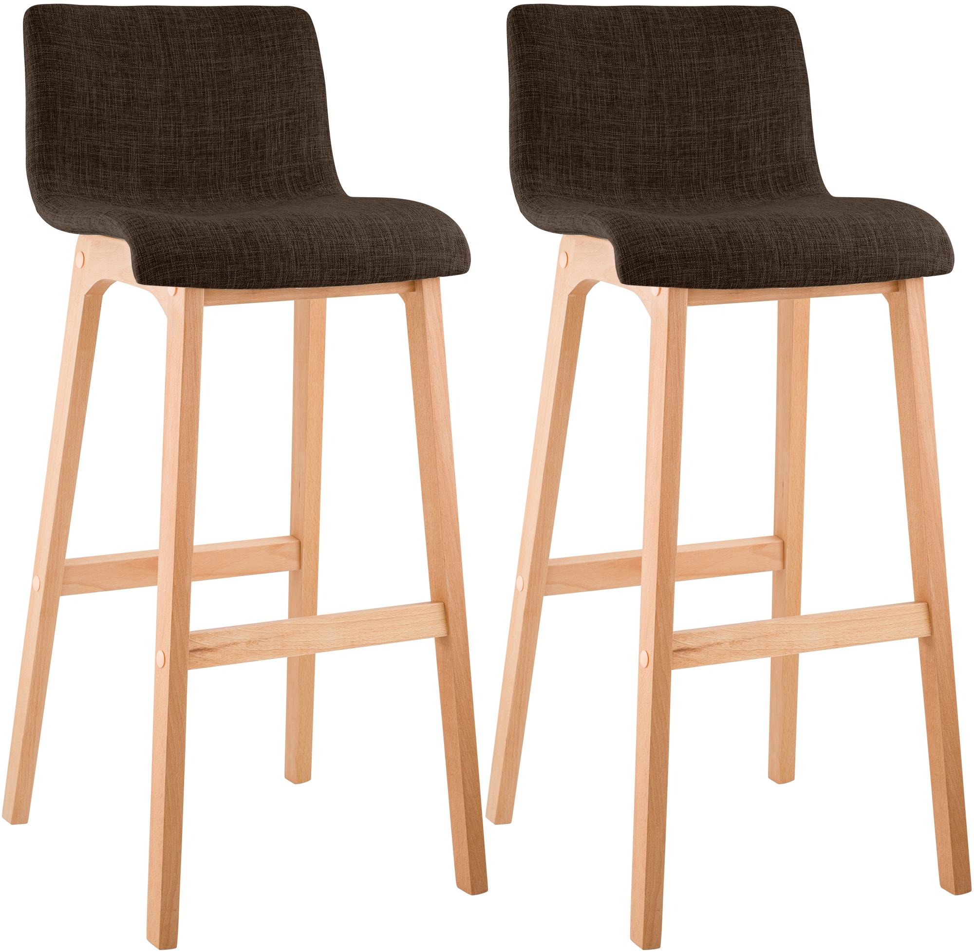 2er Set Barhocker Hover Stoff Vierfußgestell Natura