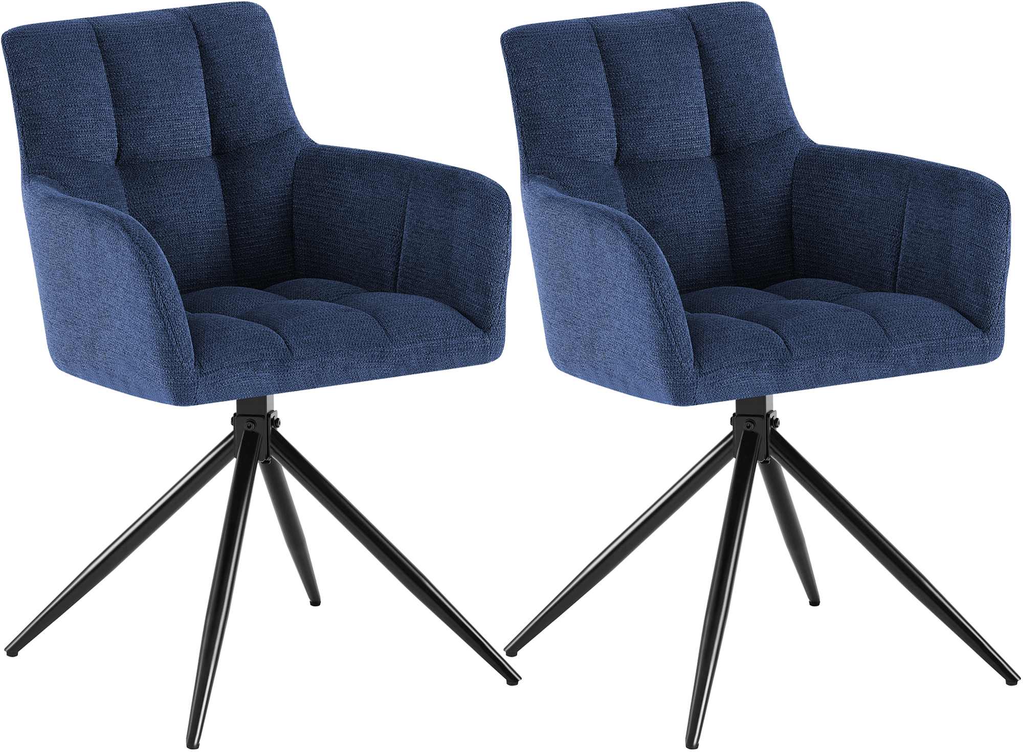 Set of 2 dining chairs Jonah fabric