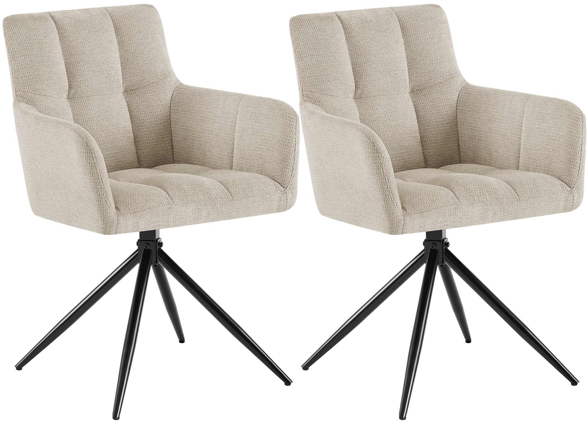 Set of 2 dining chairs Jonah fabric
