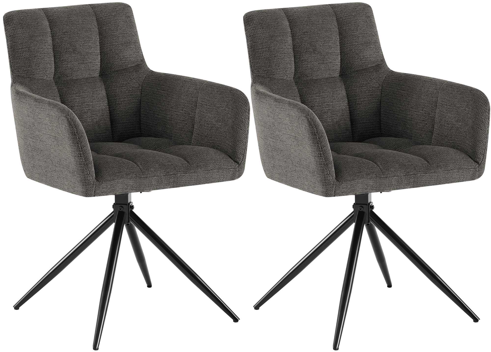 Set of 2 dining chairs Jonah fabric