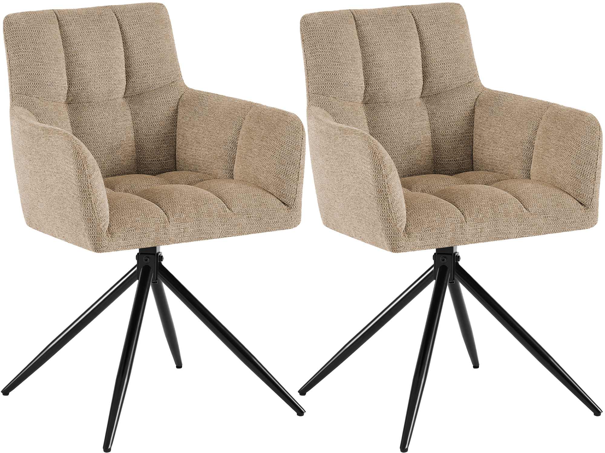 Set of 2 dining chairs Jonah fabric
