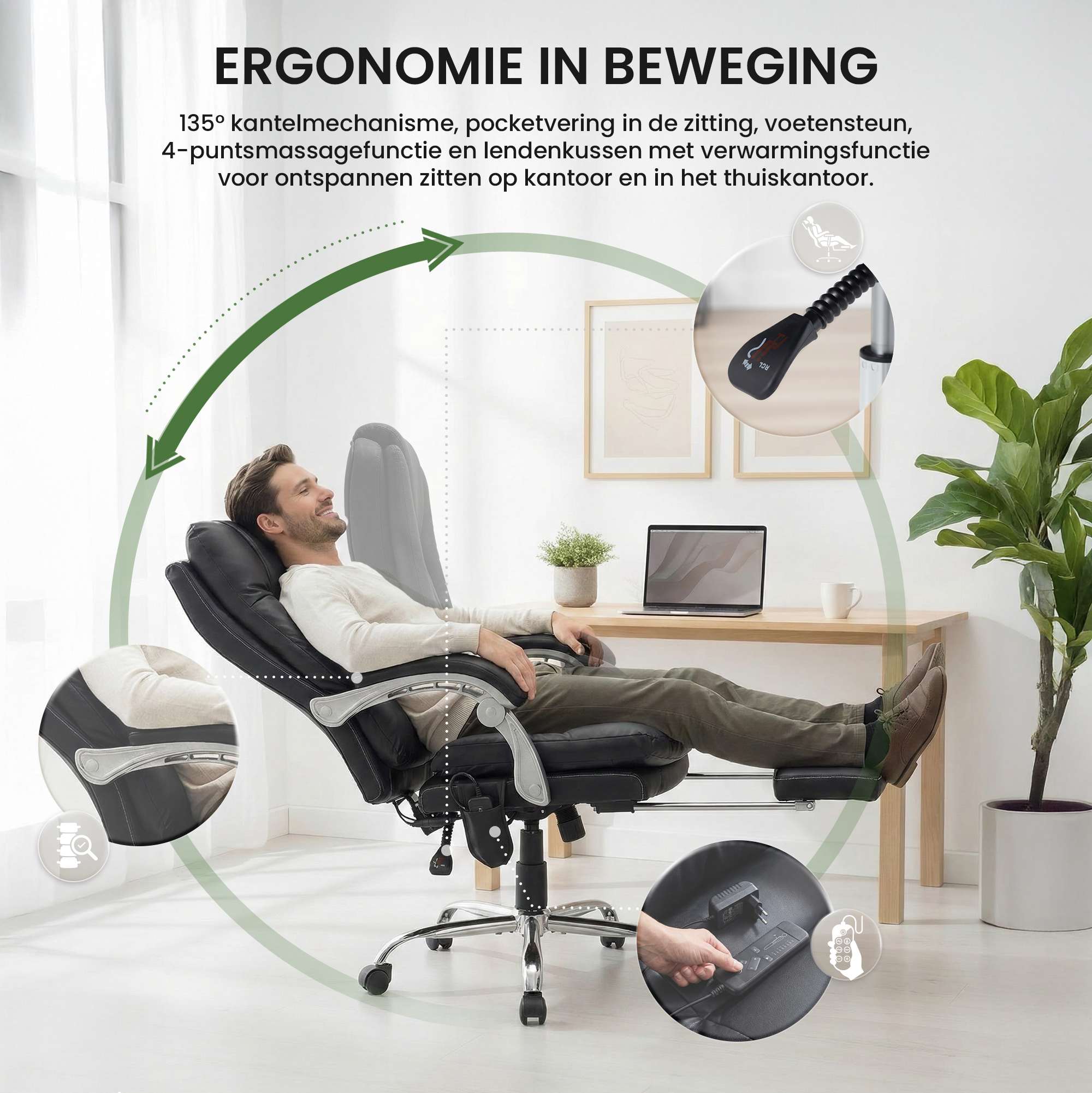 Bürostuhl Sirba mit Massagefunktion