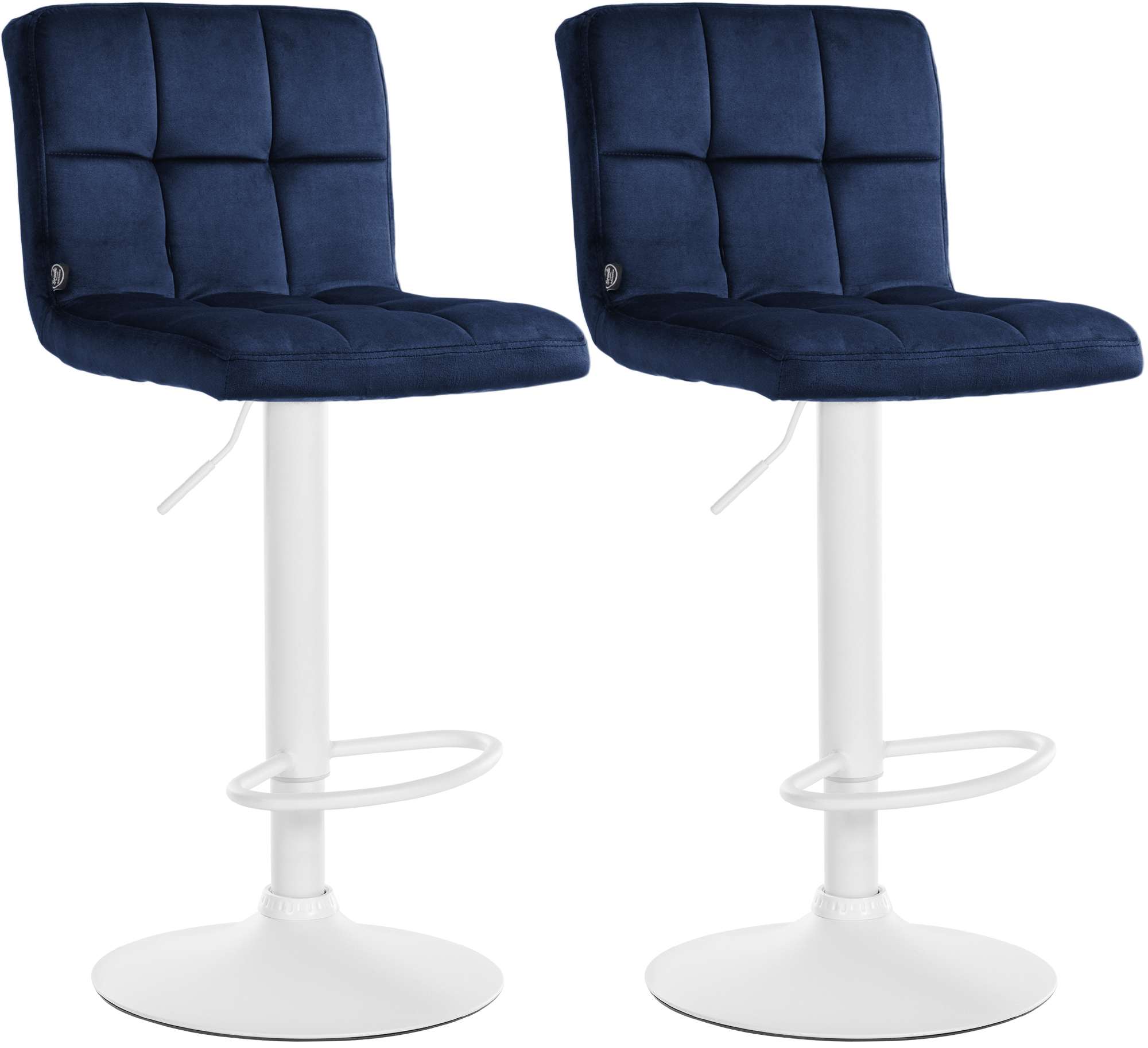 Set of 2 bar stools Peru velvet