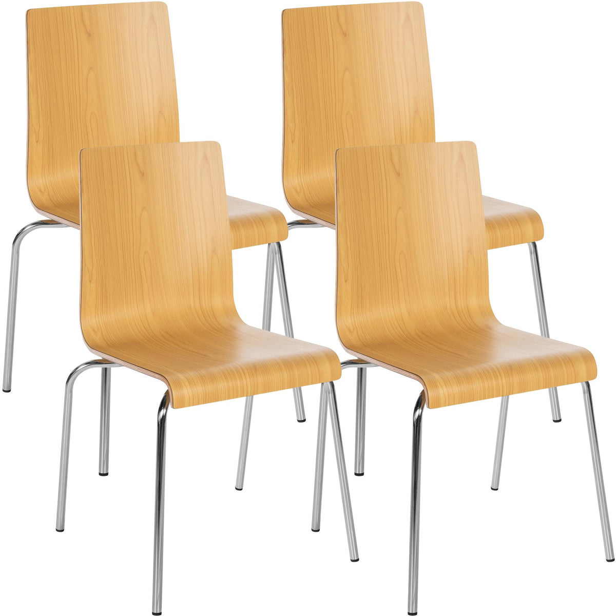 Set of 4 Stackable Chairs Gahanna