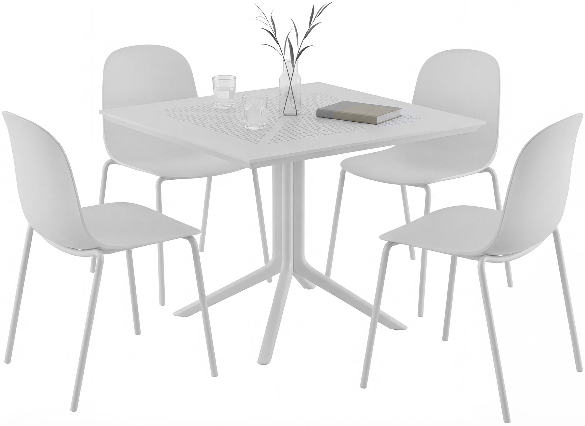 Gartenmöbel-Set Zeron mit 4 Stühlen