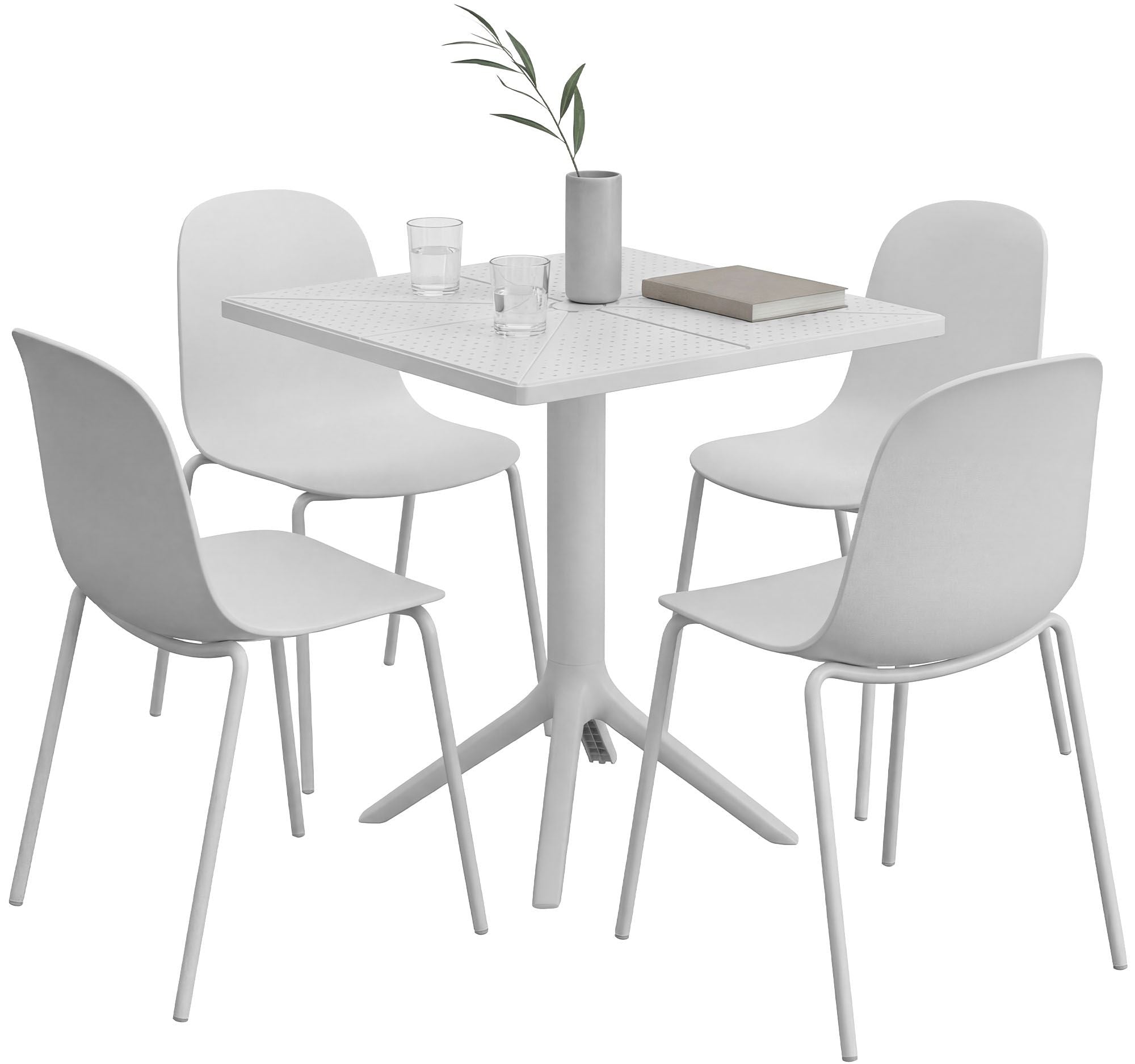 Gartenmöbel-Set Nerra mit 4 Stühlen
