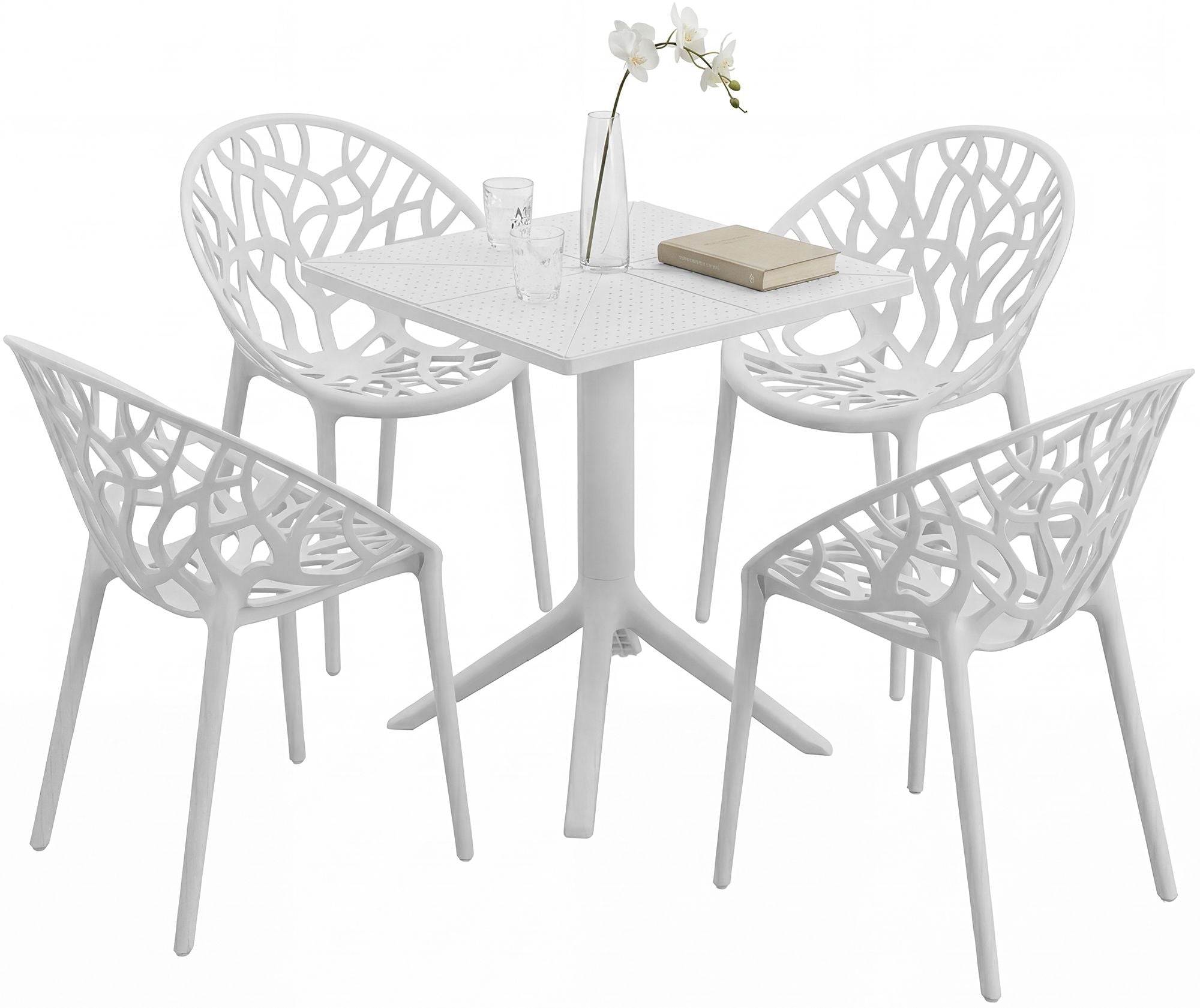 Gartenmöbel-Set Neriva mit 4 Stühlen